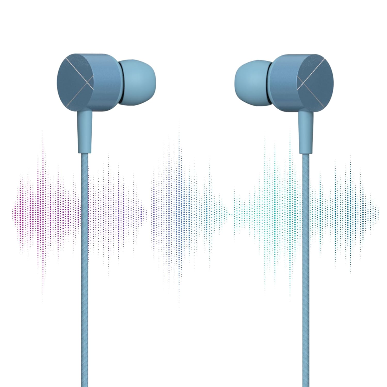 ZEBRONICS Zeb Buds C2 in Ear Type C Wired Earphones with Mic, Braided 1.2 Metre Cable, Metallic Design, 10mm Drivers, in Line Mic & Volume Controller (Blue)