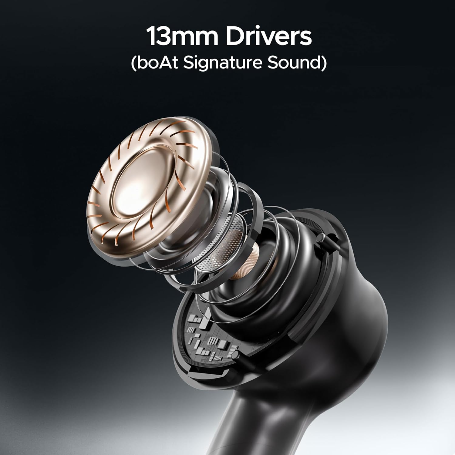 boAt Airdopes 141 Pro Buds, 13mm Drivers, Metallic Finish, 60HRS Battery, 4Mics ENx, Fast Charge, IPX5, v5.3 Bluetooth TWS in Ear Earbuds Wireless Earphones with mic (Obsidian Black)