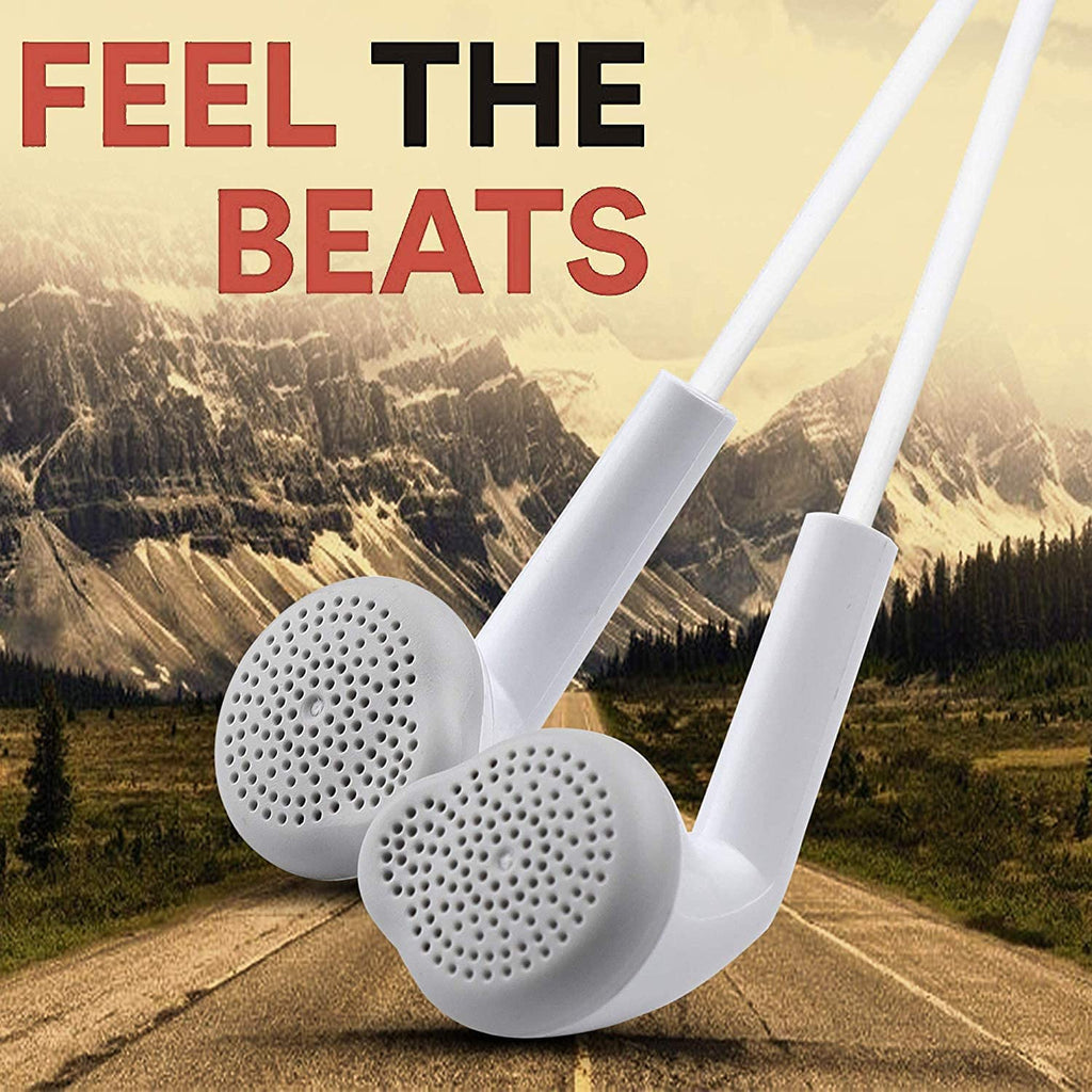 Original-Galaxy Wired Earphones for All Samsung Smartphones with Mic | Pure Bass Sound | One Button Multi-Functional Remote | Comfort fit | 6 Months Warranty (White)