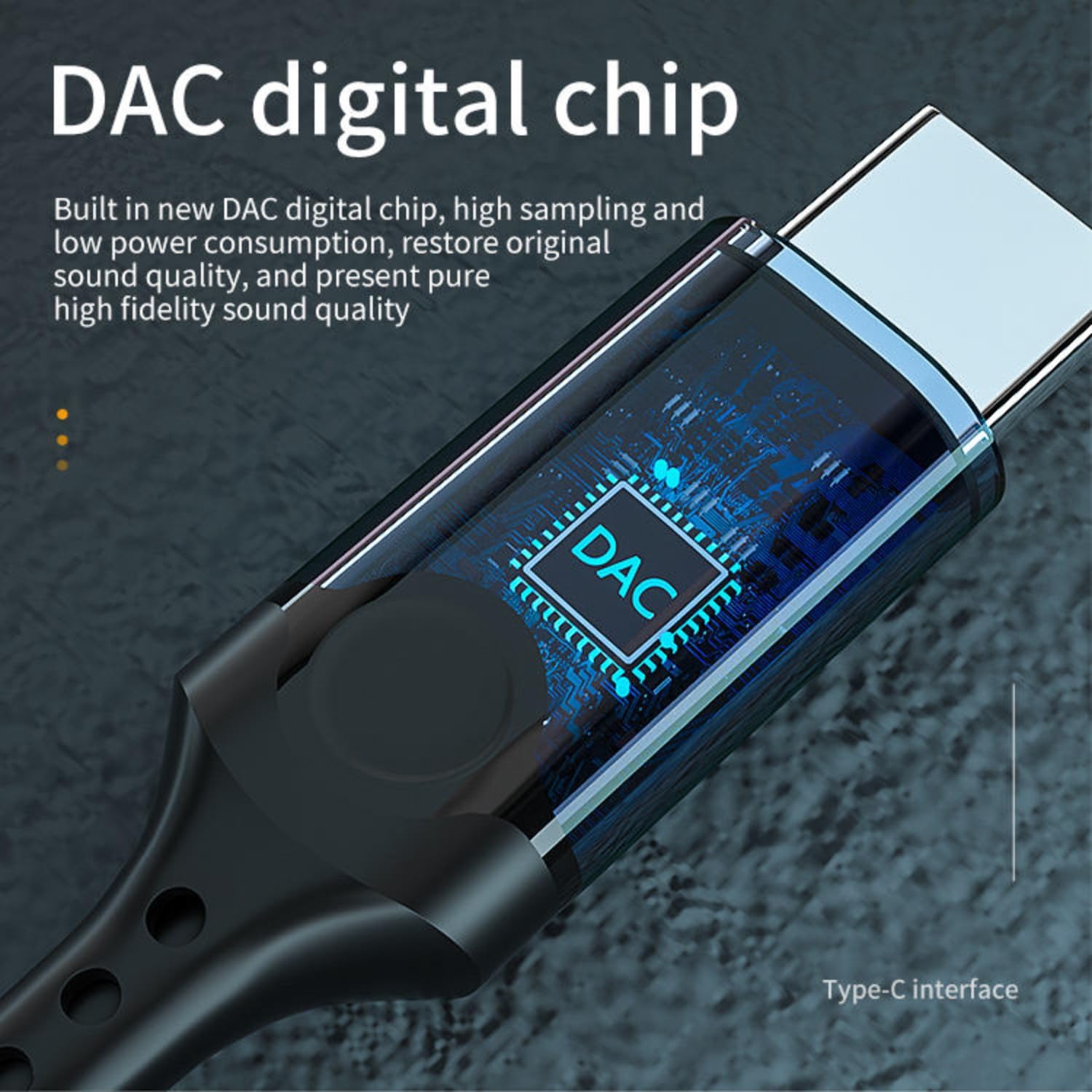 VEROX Nylon Braided Type C Wired Earphone with Inline Control Mic and Volume Control Anti Tangle Wire Compatible with Type-C Devices- Black