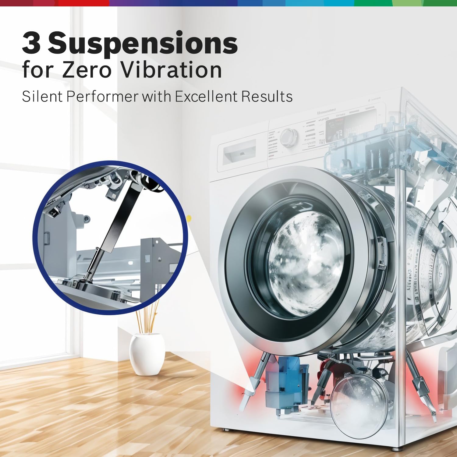 Bosch 7 kg, 5 Star, AI active water+, Anti Stain, Steam Antibacteria, Allergy Plus, Fully-Automatic Front Loading Washing Machine (WAJ24209IN, Black, In-Built Heater, Anti Wrinkle, Anti Tangle)