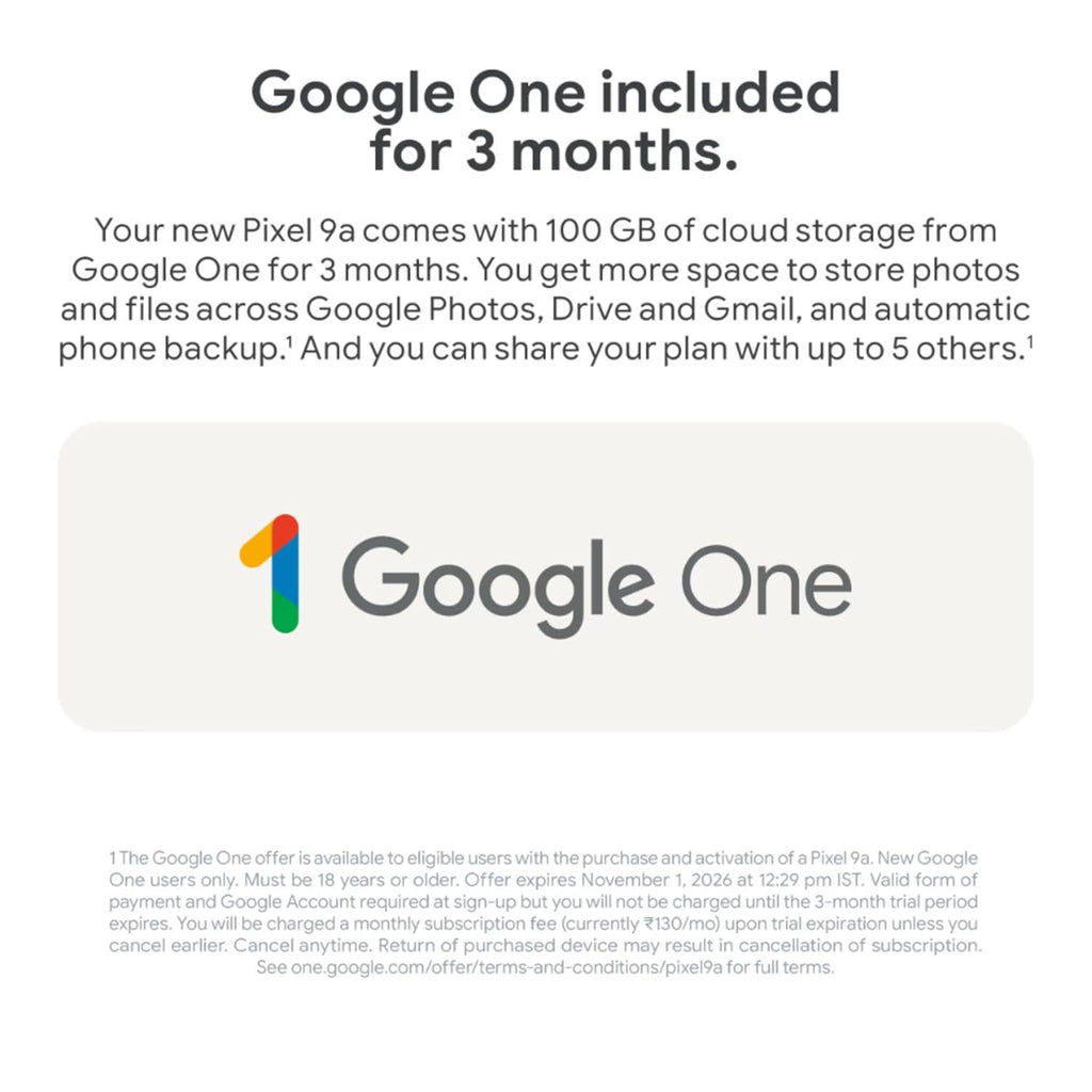 Google Pixel 9A (Obsidian, 256 GB) (8 GB RAM)