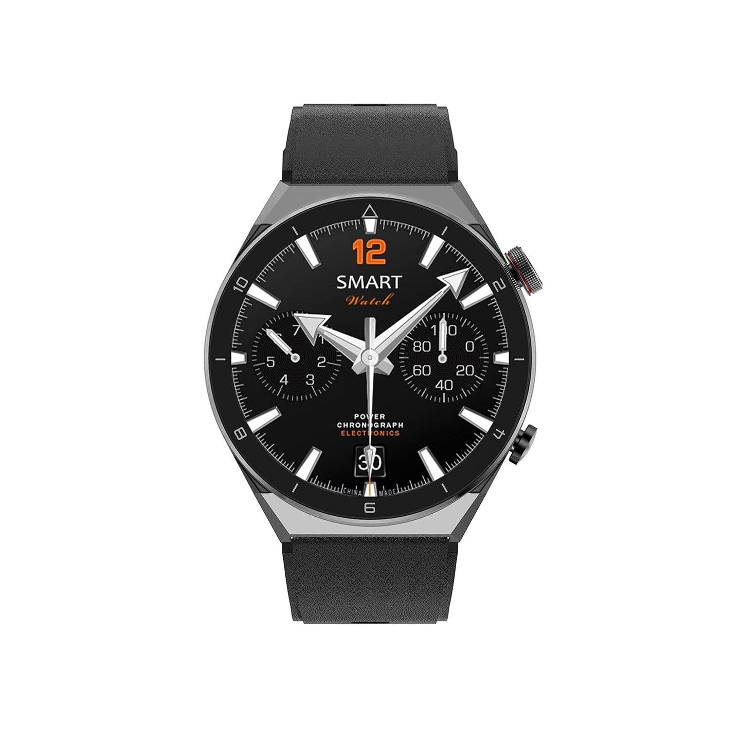 Salora uWear Smart Watch 1.5” Round Display, BT Calling, 250+ Watch Faces, Heart & SpO2 Monitoring, 21 Sports Modes, Sleep Monitor, Waterproof & 7Days Battery iOS Android Compatible(Black+Dark Grey)