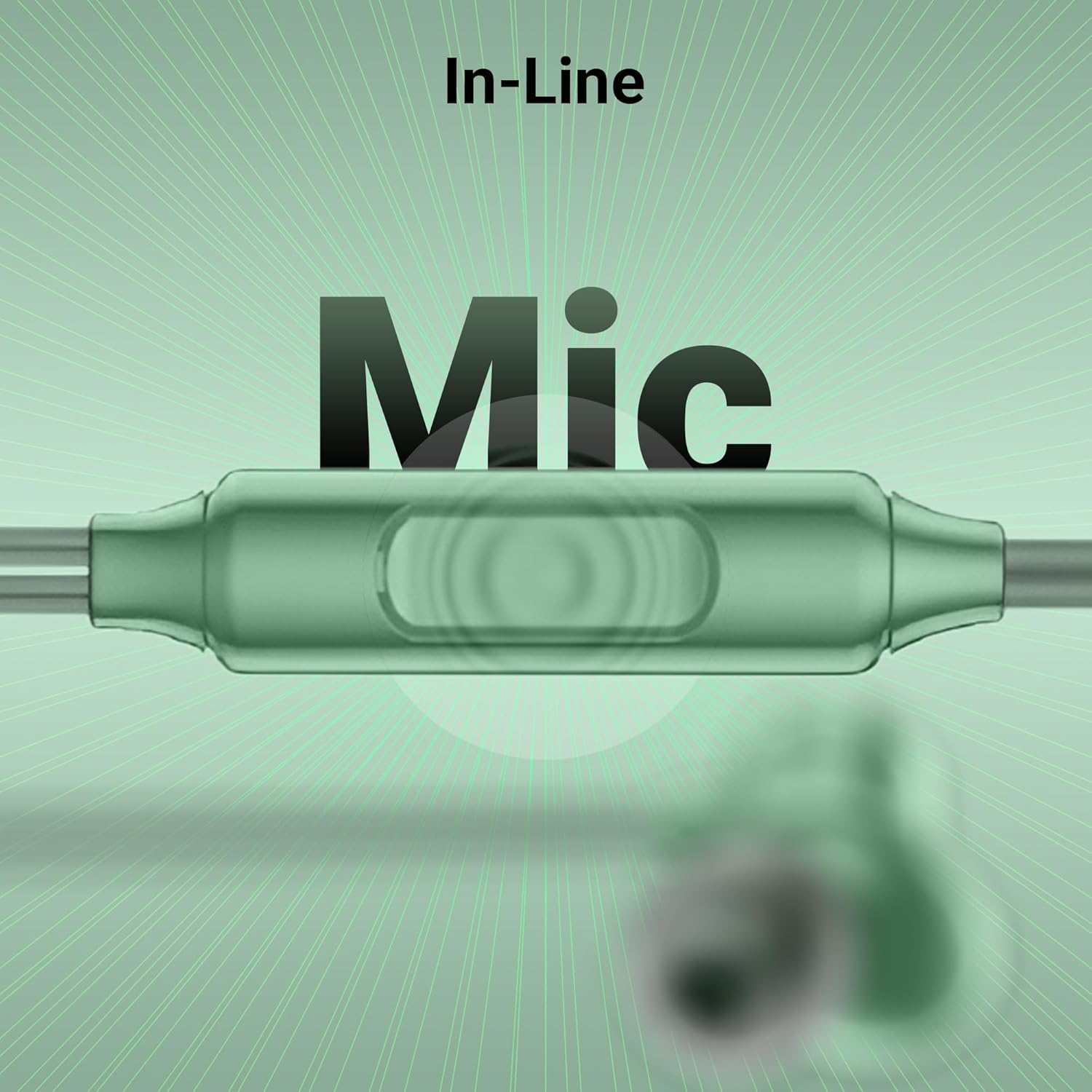 ZEBRONICS Buds 50, 3.5mm, in-Ear, Wired Earphones, in-Line MIC, 10mm Neodymium Bass Drivers, 1.2m Soft Silicon Cable, Magnetic Earbuds, Compatible with Mobile | Tablet | Laptop (Green)