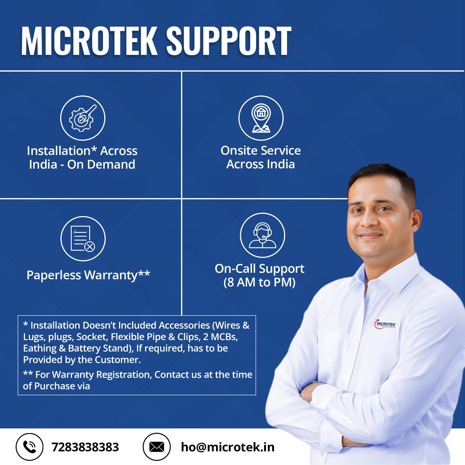 Microtek Pearl EM 4160+ Digital Display Wall Mounted Automatic Voltage Stabilizer Upto 1.5 Ton AC Air Conditioner Working Power 160V - 285±5V with 3 Year Warranty