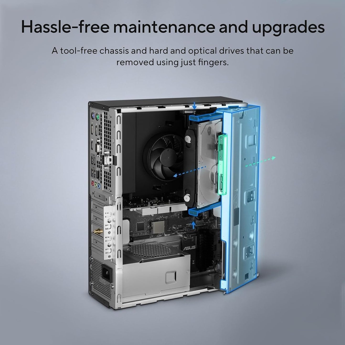 ASUS S500SE, Intel Core i3-13100 Processor 3.4GHz (12M Cache, up to 4.5GHz, 4 cores), Tower PC (8GB RAM/512GB SSD/Windows 11/Office Home/with Wired Keyboard & Mouse/Black/5 Kg), S500SE-313100019WS