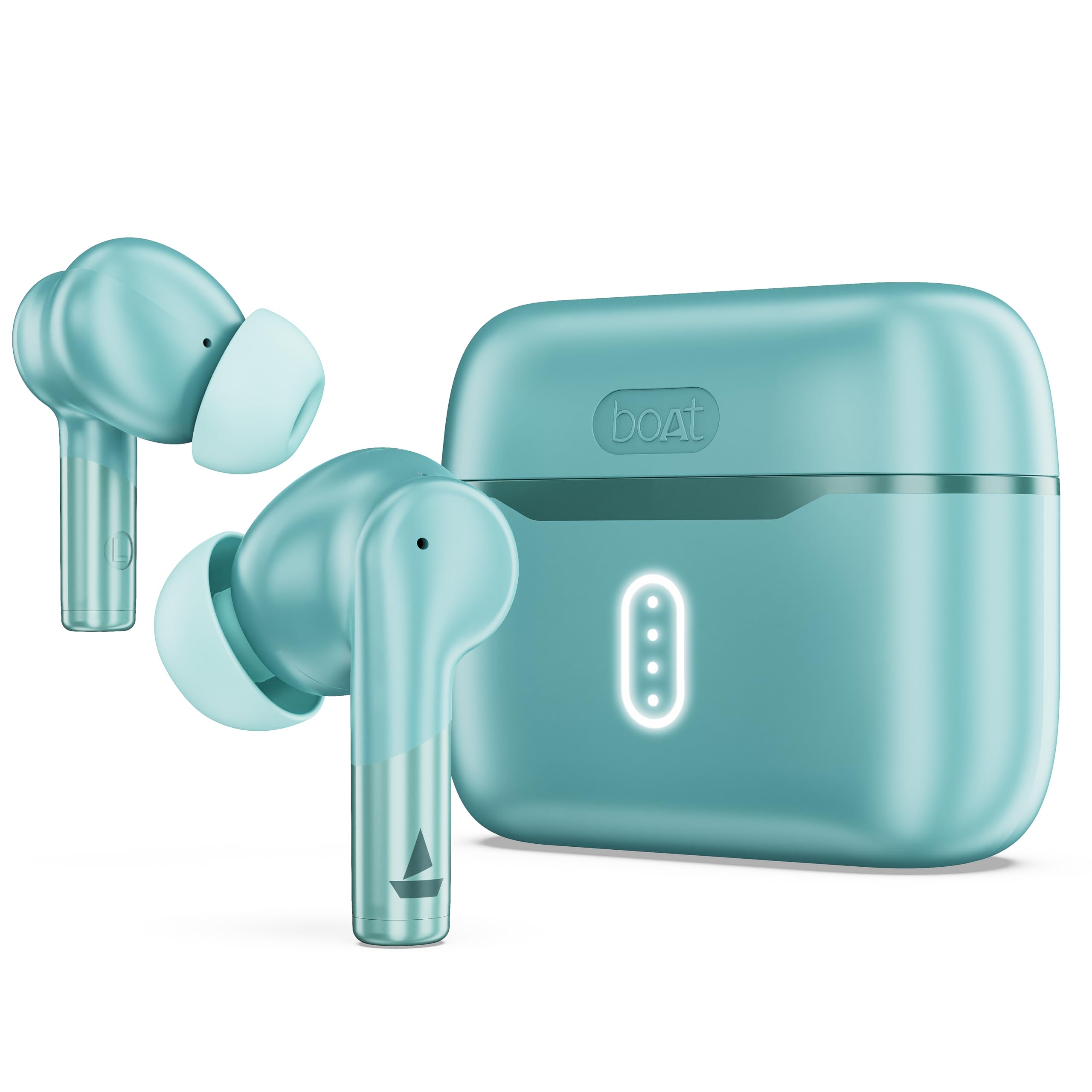boAt Airdopes 141/8, Low Latency, ENx Tech, 42HRS Battery, Fast Charge, IWP, IPX4, v5.1 Bluetooth Earbuds, TWS Ear Buds Wireless Earphones with mic (Bold Black)