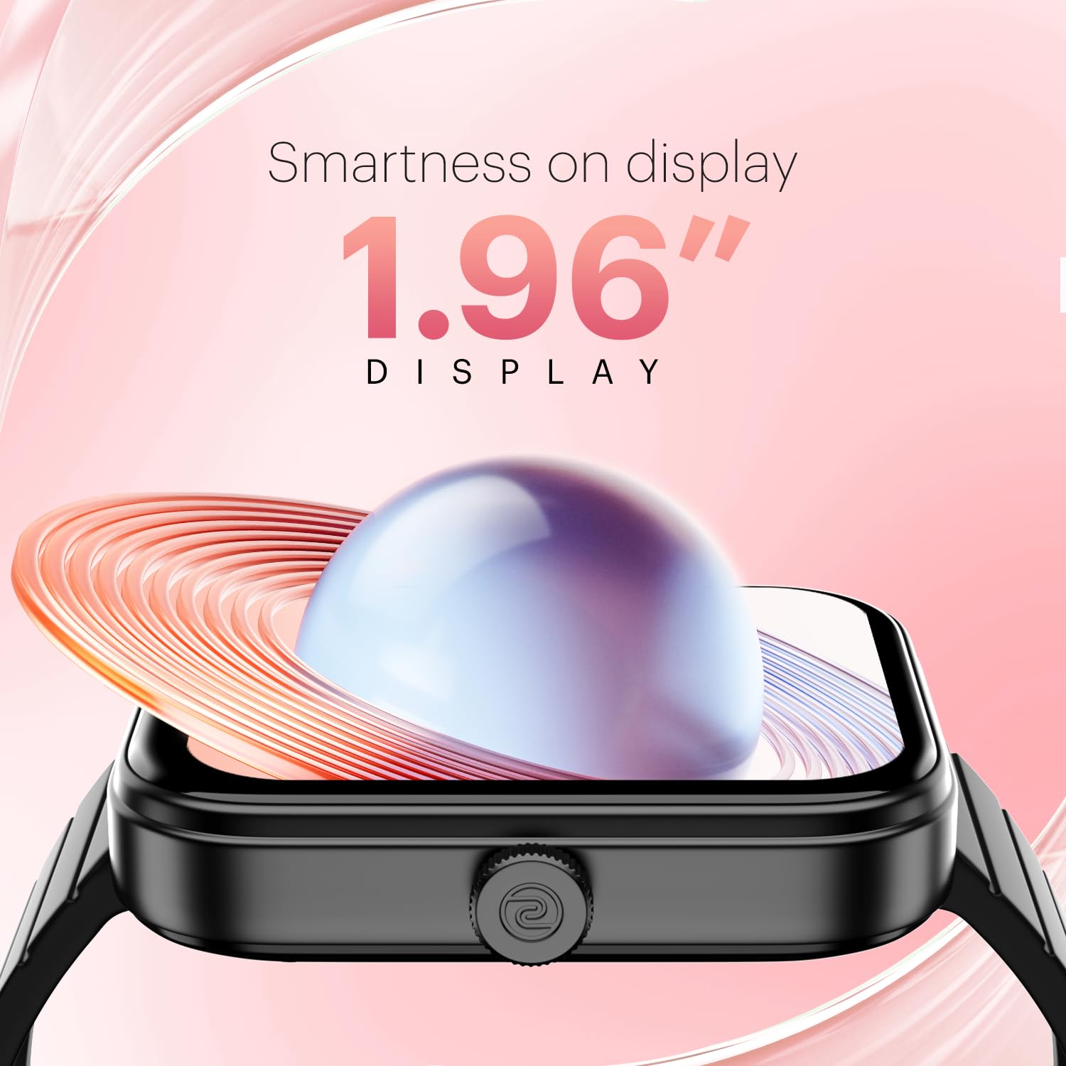 Noise ColorFit Pulse 3 with 1.96" Biggest Display Bluetooth Calling Smart Watch, Premium Build, Auto Sport Detection & 170+ Watch Faces Smartwatch for Men & Women - Midnight Black