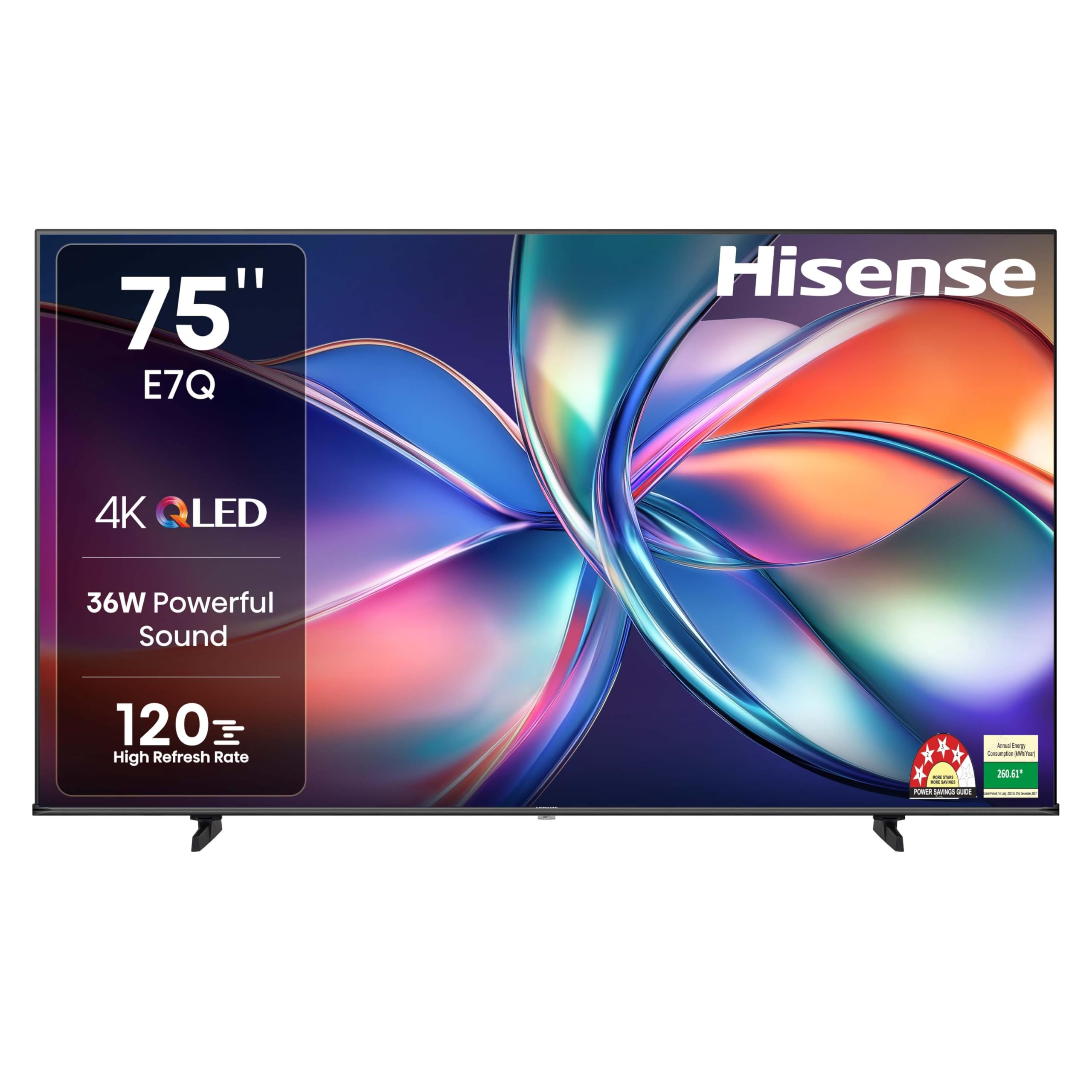 Hisense 215 cm (85 inches) E7Q Series 4K Ultra HD Smart QLED TV 85E7Q (Black)