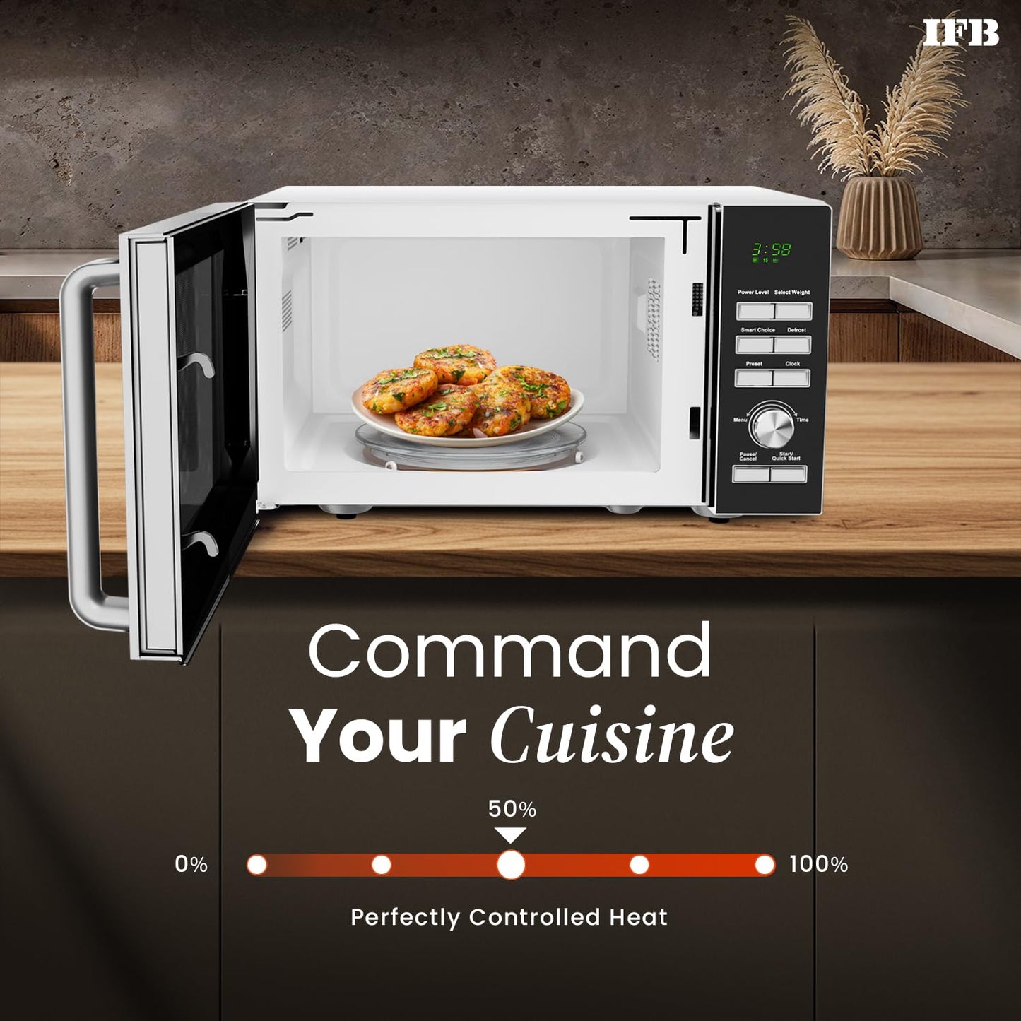 IFB 25 L Solo Microwave Oven (25PM2S, Anti Rust Stainless Steel Cavity With 61 Auto Cook Menus, Multi Stage Cooking, Auto Defrost, Silver)