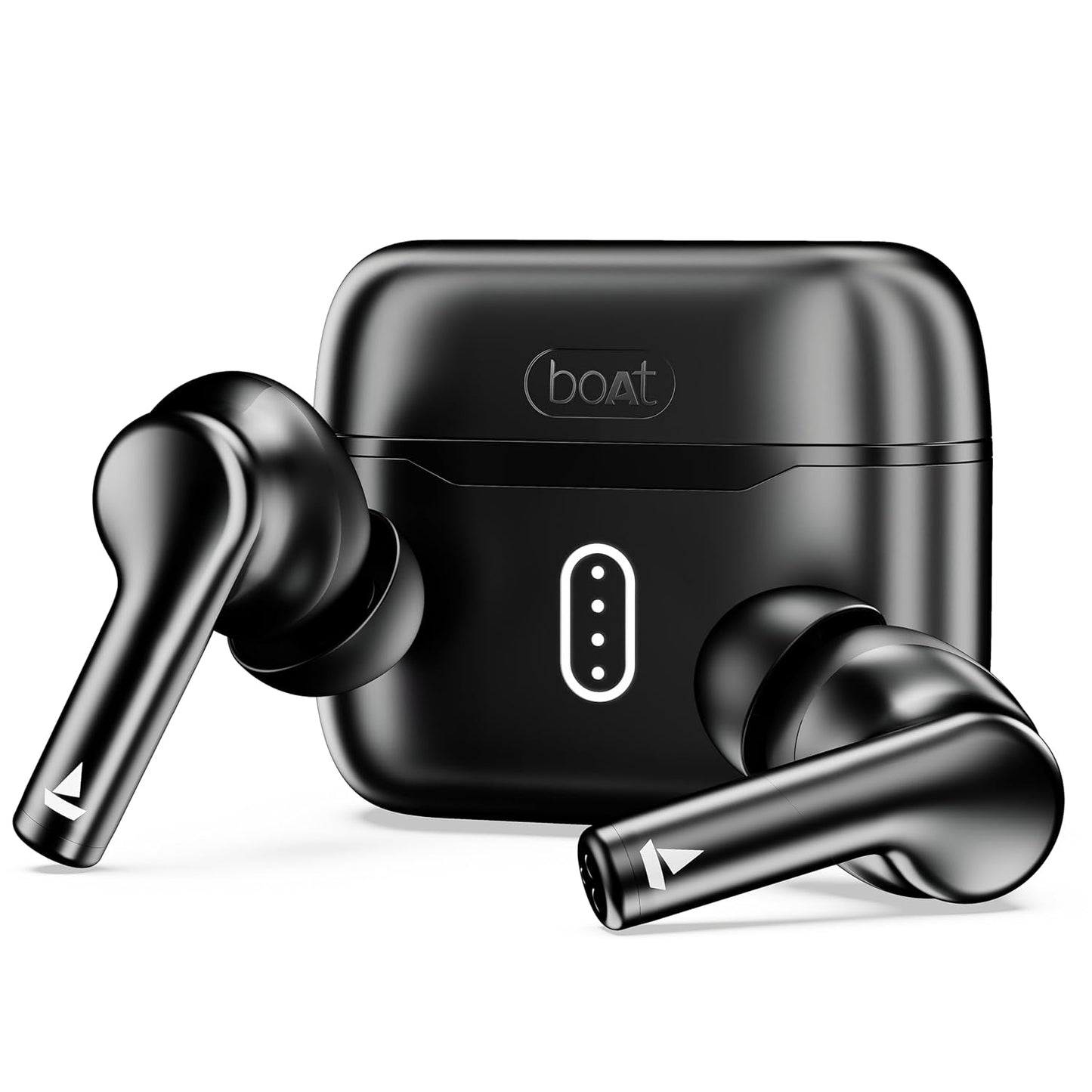 boAt Airdopes 141 Pro Buds, 13mm Drivers, Metallic Finish, 60HRS Battery, 4Mics ENx, Fast Charge, IPX5, v5.3 Bluetooth TWS in Ear Earbuds Wireless Earphones with mic (Obsidian Black)