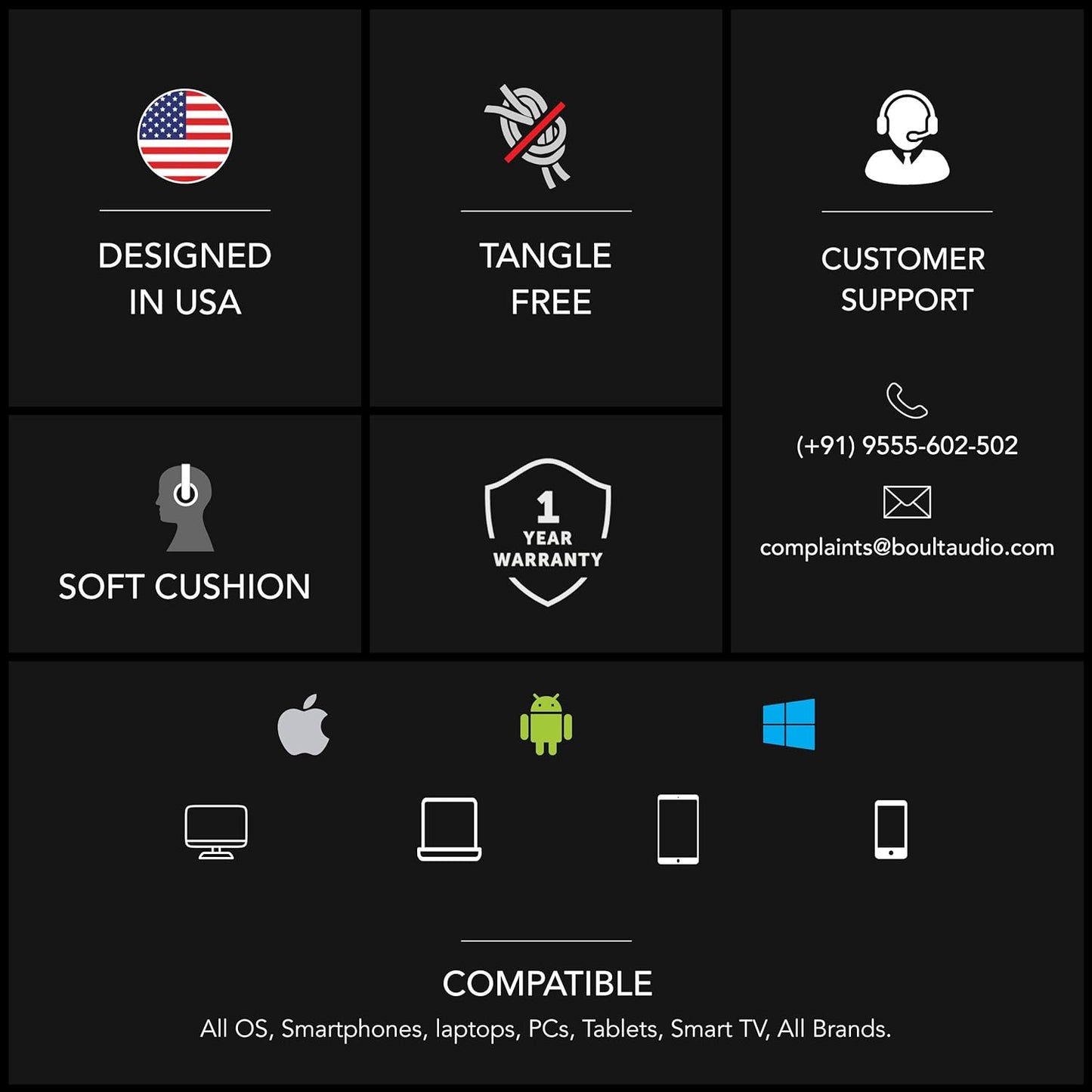 GOBOULT BassBuds X1 in-Ear Wired Earphones with 10mm Extra Bass Driver and HD Sound with mic (Black)