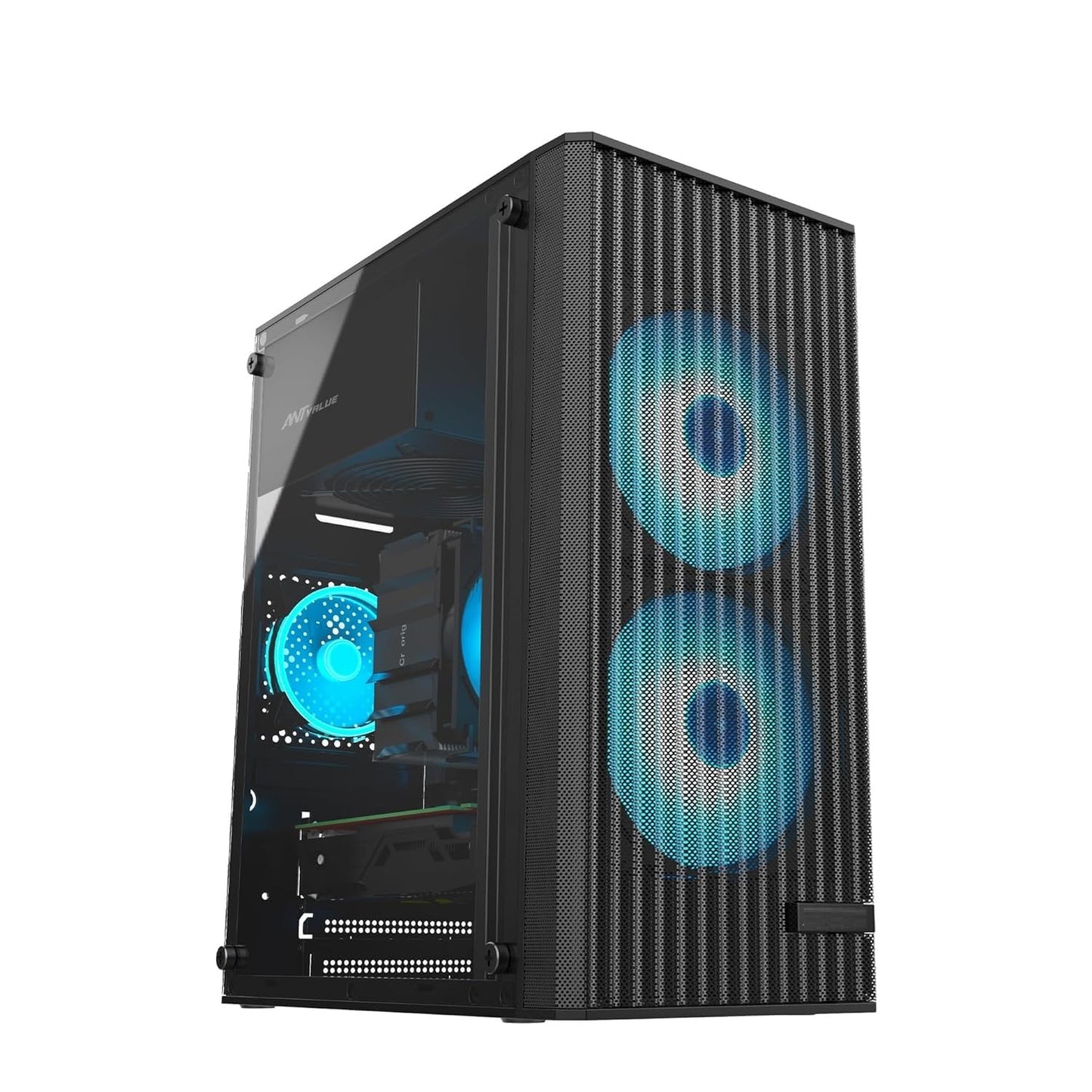 Fusionit Gaming Desktop PC Intel Core i7-2600, 16GB DDR3 RAM, 256GB SSD + 500GB HDD, Windows 11 with MS Office 2021, 19" Monitor, WiFi, RGB Keyboard & Mouse Included
