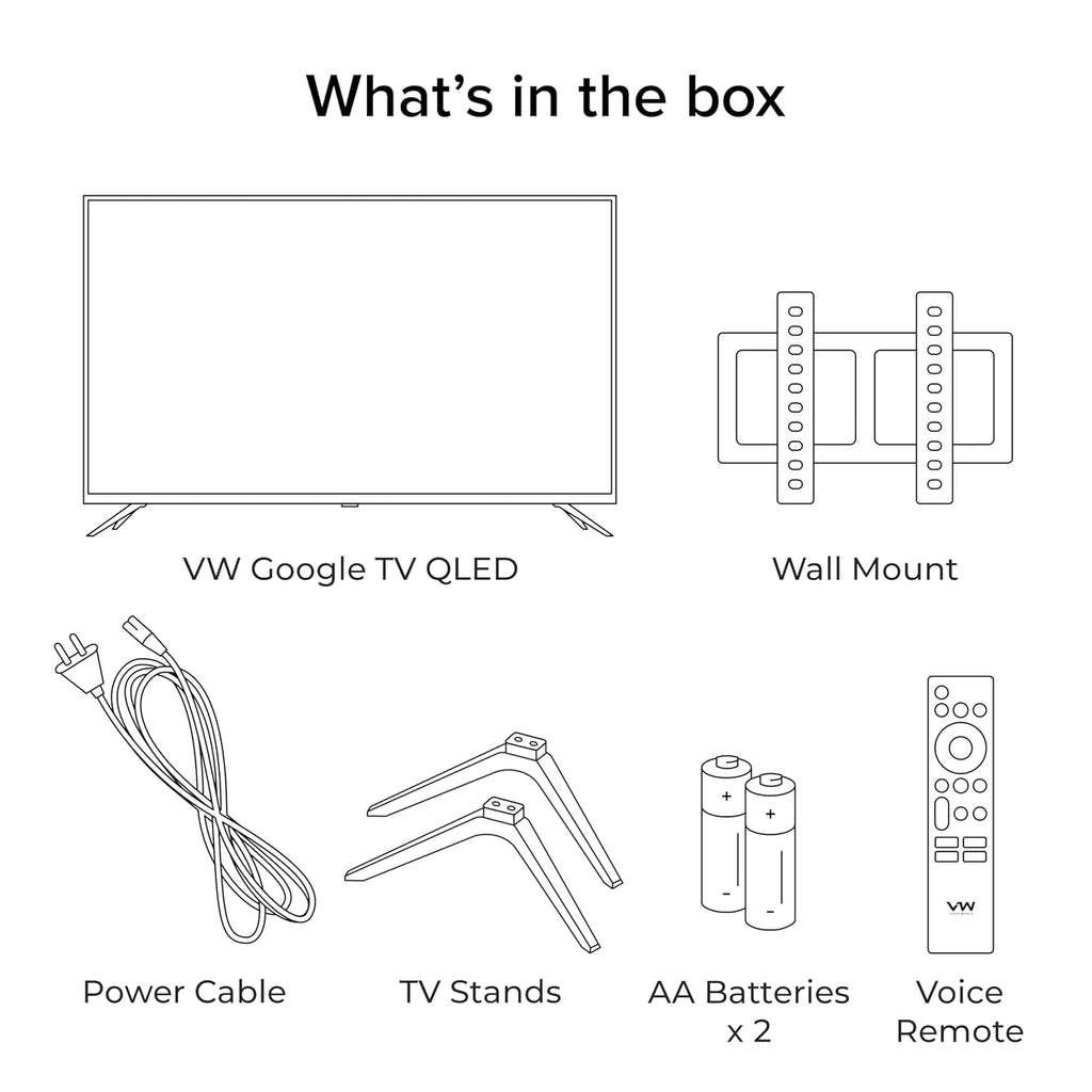 VW 127 cm (50 inches) Pro Series 4K Ultra HD Smart QLED Google TV VW50GQ1