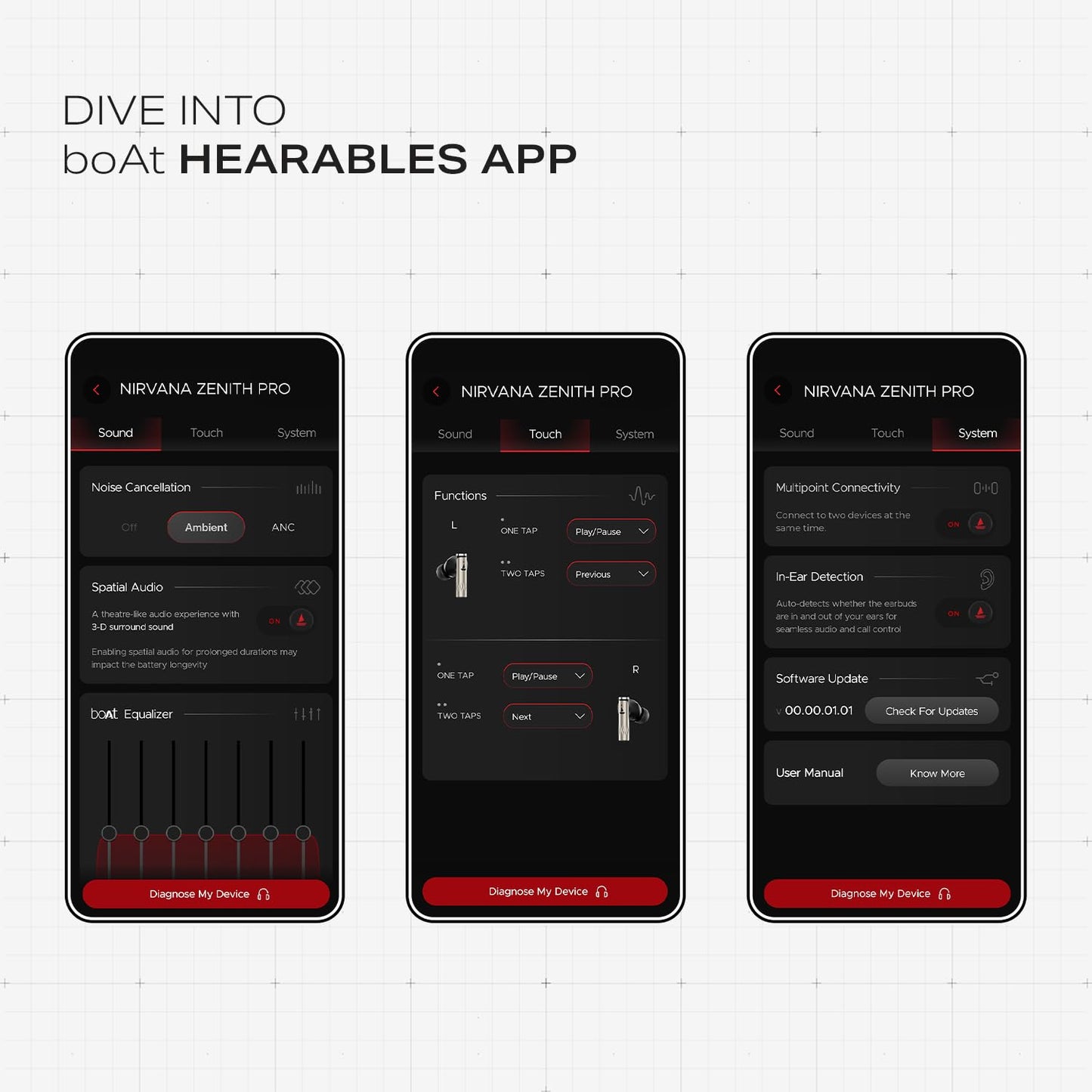 boAt Nirvana Zenith Pro (2025), 50dB Hybrid Adaptive ANC, Spatial Audio, Hi-Res Audio LDAC, 6Mics AI-ENx, 80 Hrs Battery, Bluetooth Earbuds, TWS Ear Buds Wireless Earphones with mic (Platinum Gold)