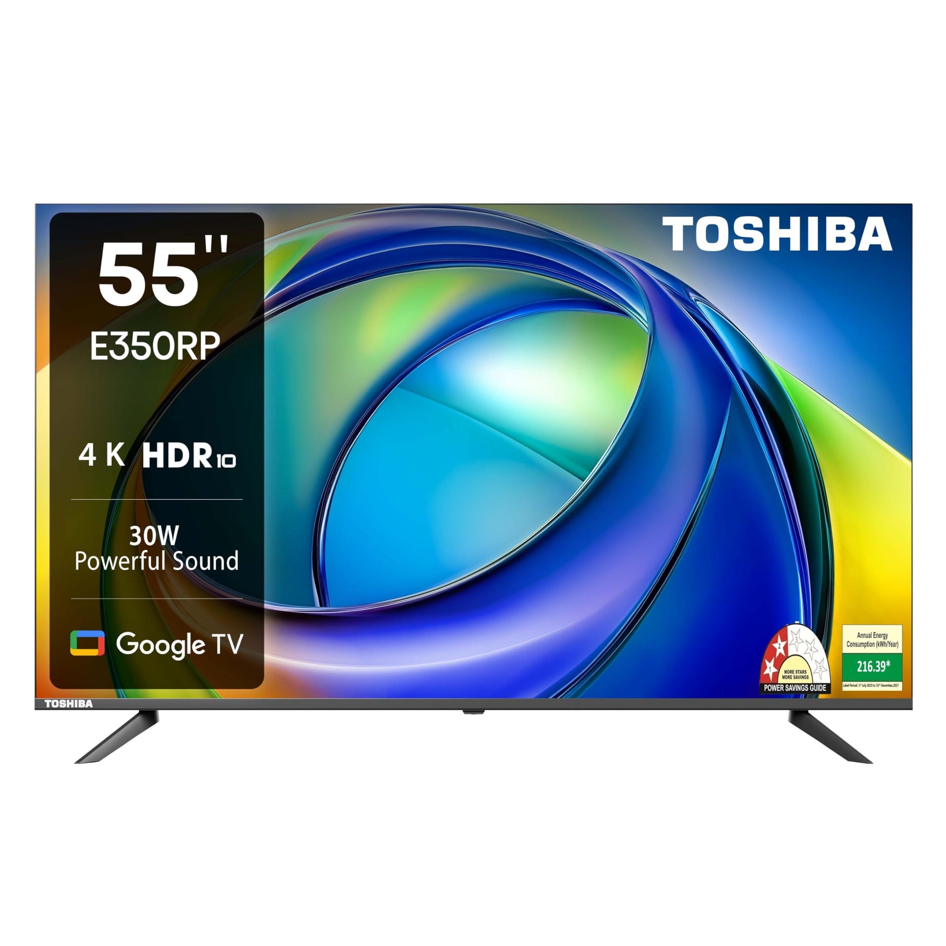TOSHIBA 139 cm (55 inches) C350NP Series 4K Ultra HD Smart LED Google TV 55C350NP (Black)