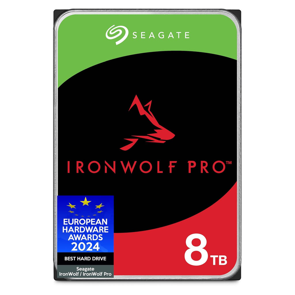 Seagate IronWolf Pro 8TB, Enterprise HDD Internal NAS, CMR, SATA to 6Gb/s, 7200RPM, 256MB Cache for RAID Network-Attached Storage, Rescue Services, Open-Easy Package (ST8000NTZ01)