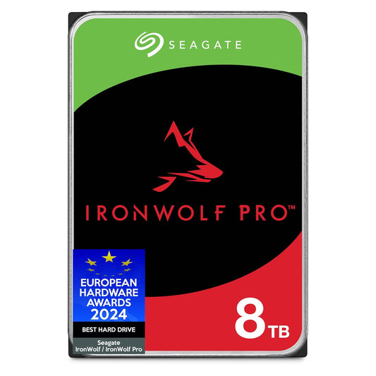 Seagate IronWolf Pro 8TB, Enterprise HDD Internal NAS, CMR, SATA to 6Gb/s, 7200RPM, 256MB Cache for RAID Network-Attached Storage, Rescue Services, Open-Easy Package (ST8000NTZ01)