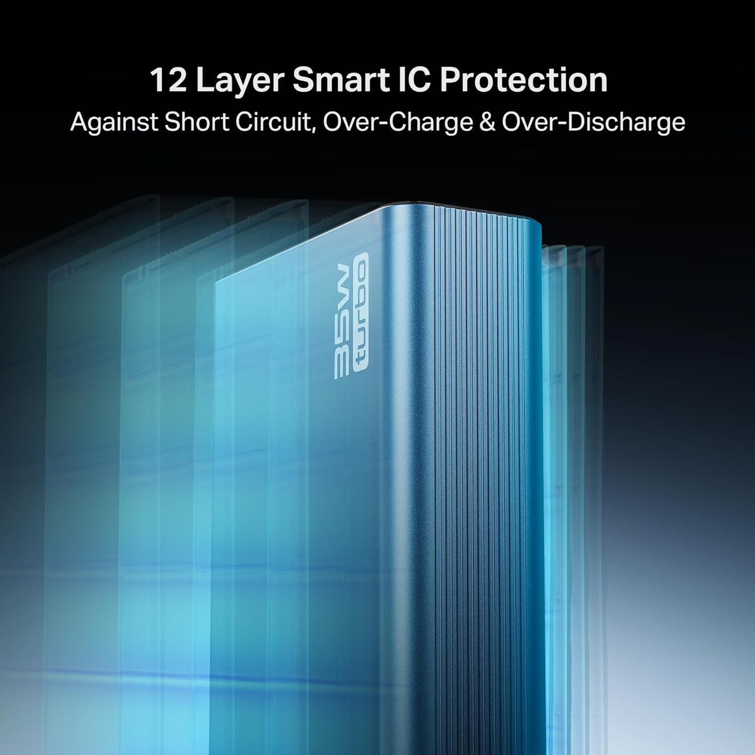 boAt Newly Launched PB435 Turbo 35W Power Bank with 20000mAh Battery, 35W 2-Way Super Fast Charging | 12-Layer Smart IC Protection | Triple Output & Dual Input in Sleek Aluminium Casing(Navy Blue)