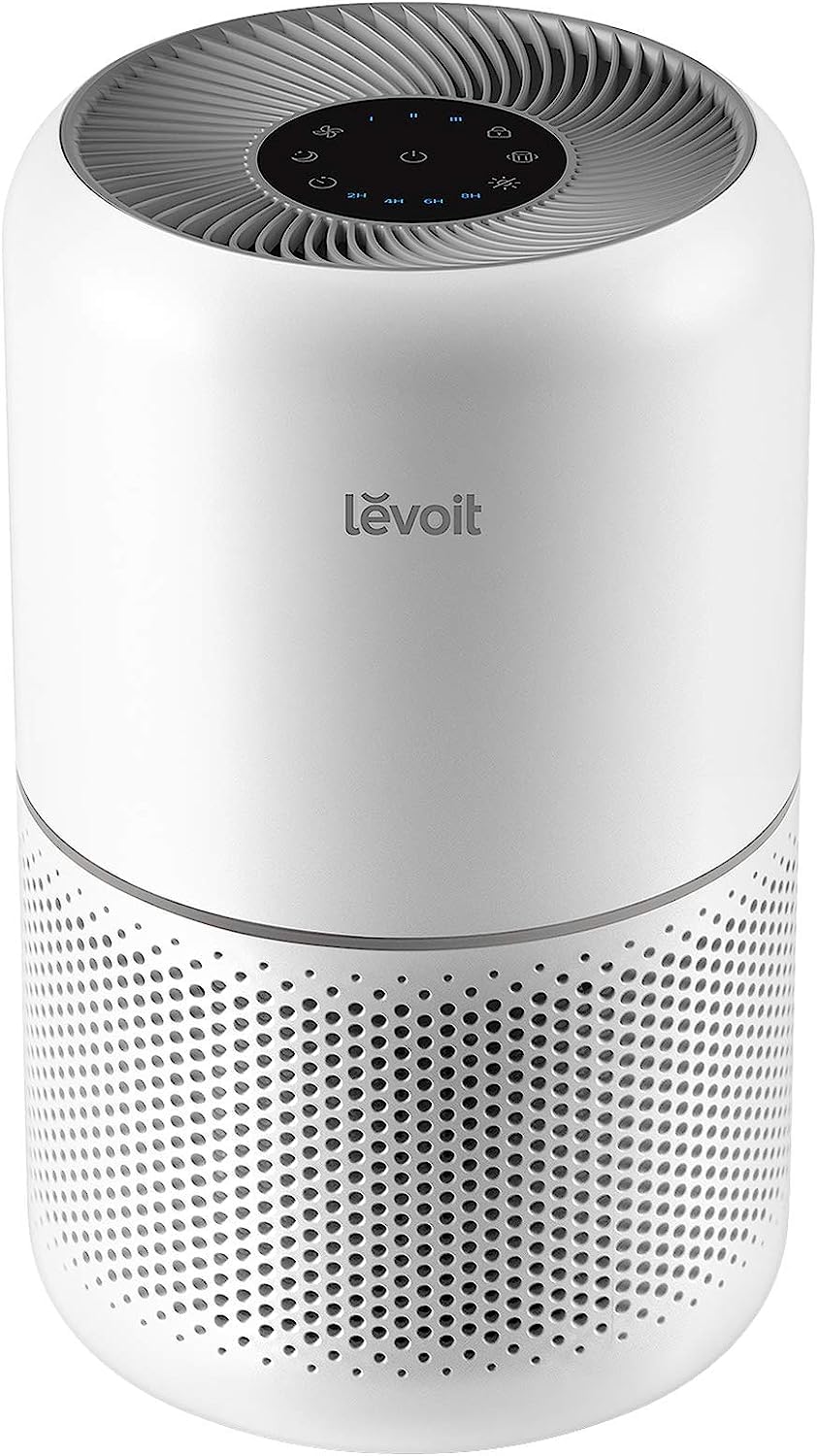 LEVOIT Core Mini Air Purifier For Coverage Area 183 Sq Ft, H13 Truehepa Filter, Remove 99.97% Dust, Smoke, & Pollen, With Fragrance Sponge, (2 Years Warranty), White