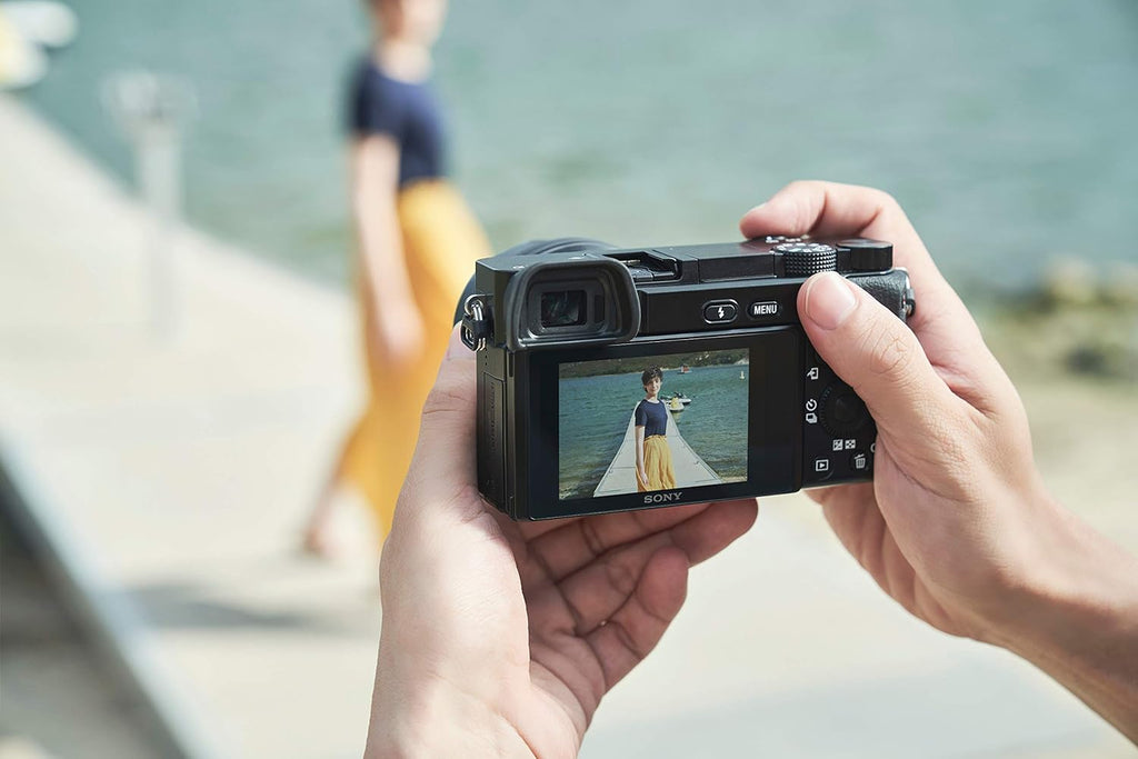 Sony New Alpha ILCE-6100X (Previously ILCE-6100Y) with Upgraded SELP1650 (Ver 2) Power Zoom Lens + SEL55210 Lens | 24.2 MP | APS-C Sensor | Fast Auto Focus | Tiltable LCD – Black