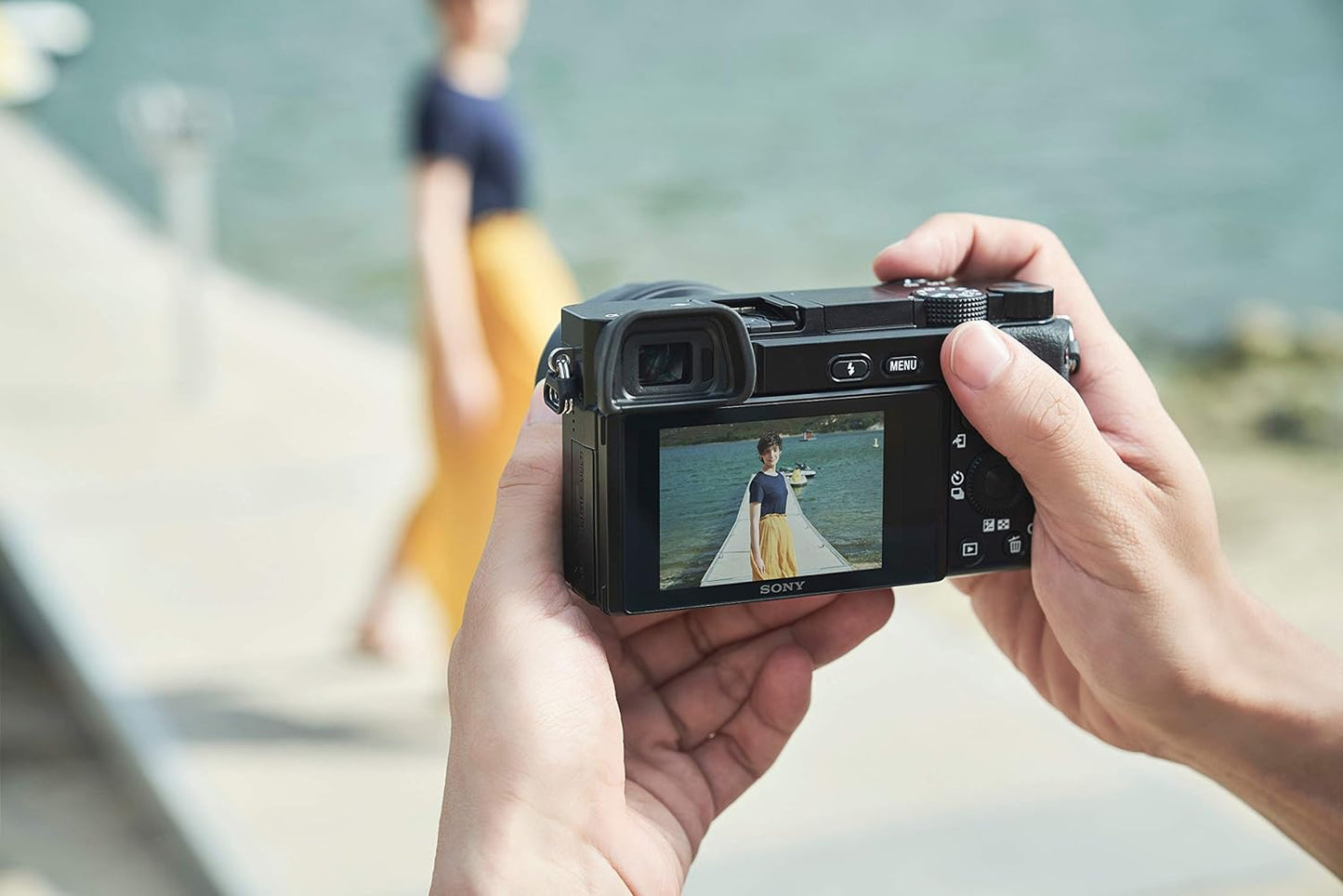 Sony New Alpha ILCE-6100X (Previously ILCE-6100Y) with Upgraded SELP1650 (Ver 2) Power Zoom Lens + SEL55210 Lens | 24.2 MP | APS-C Sensor | Fast Auto Focus | Tiltable LCD – Black