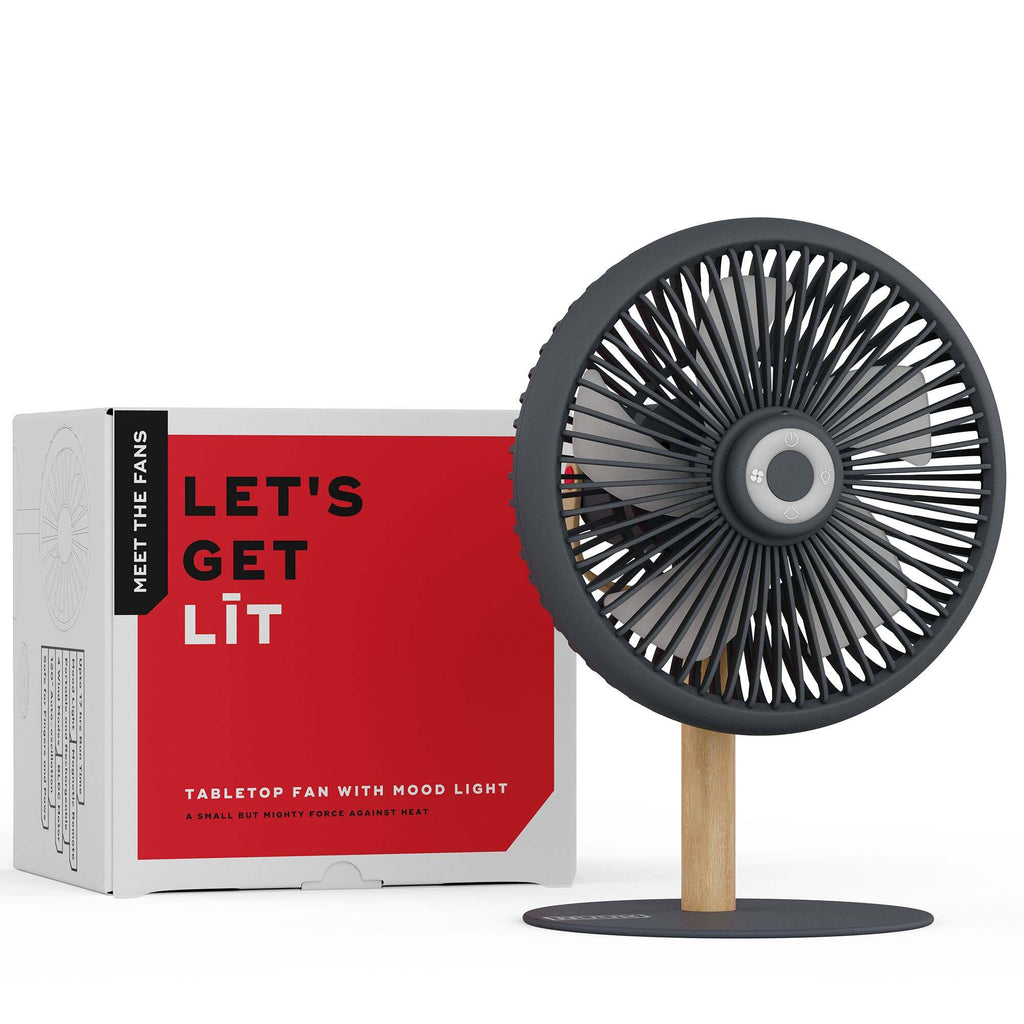 NUUK LIT v2 Cordless & Rechargeable 7 Inch Table Fan with Night Light & Remote Control | Auto Oscillation with 4 Wind Modes | BLDC Fan with Up To 17 Hour Run Time | Portable Table Fan for Home, Office