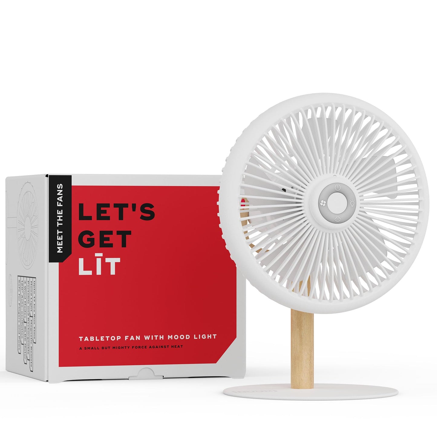 NUUK LIT v2 Cordless & Rechargeable 7 Inch Table Fan with Night Light & Remote Control | Auto Oscillation with 4 Wind Modes | BLDC Fan with Up To 17 Hour Run Time | Portable Table Fan for Home, Office