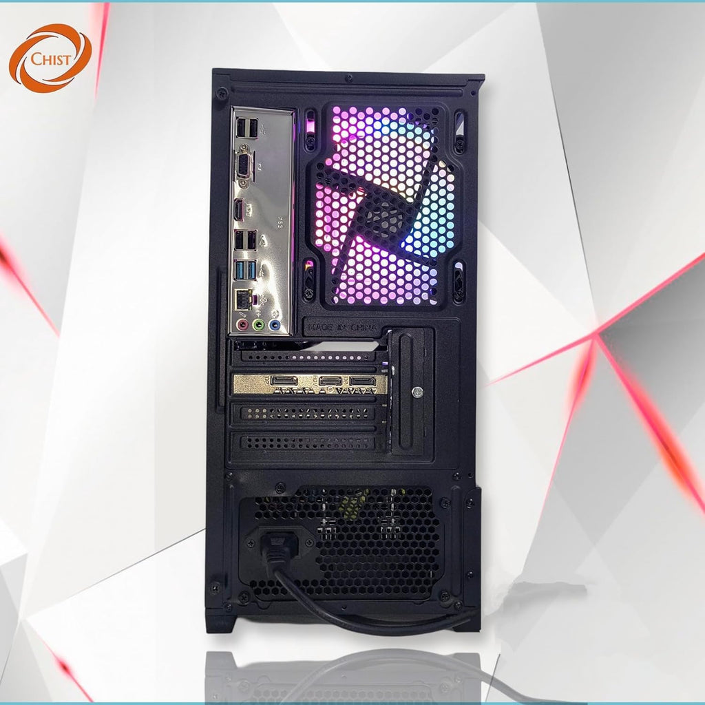 CHIST Gaming Desktop PC, AMD Ryzen 5 5500, 32GB DDR4, 1TB Nvme SSD, RTX 3050 6GB, Liquid Cooling With RGB Fans Wi-FI Bluetooth,Windows 11 Pro.