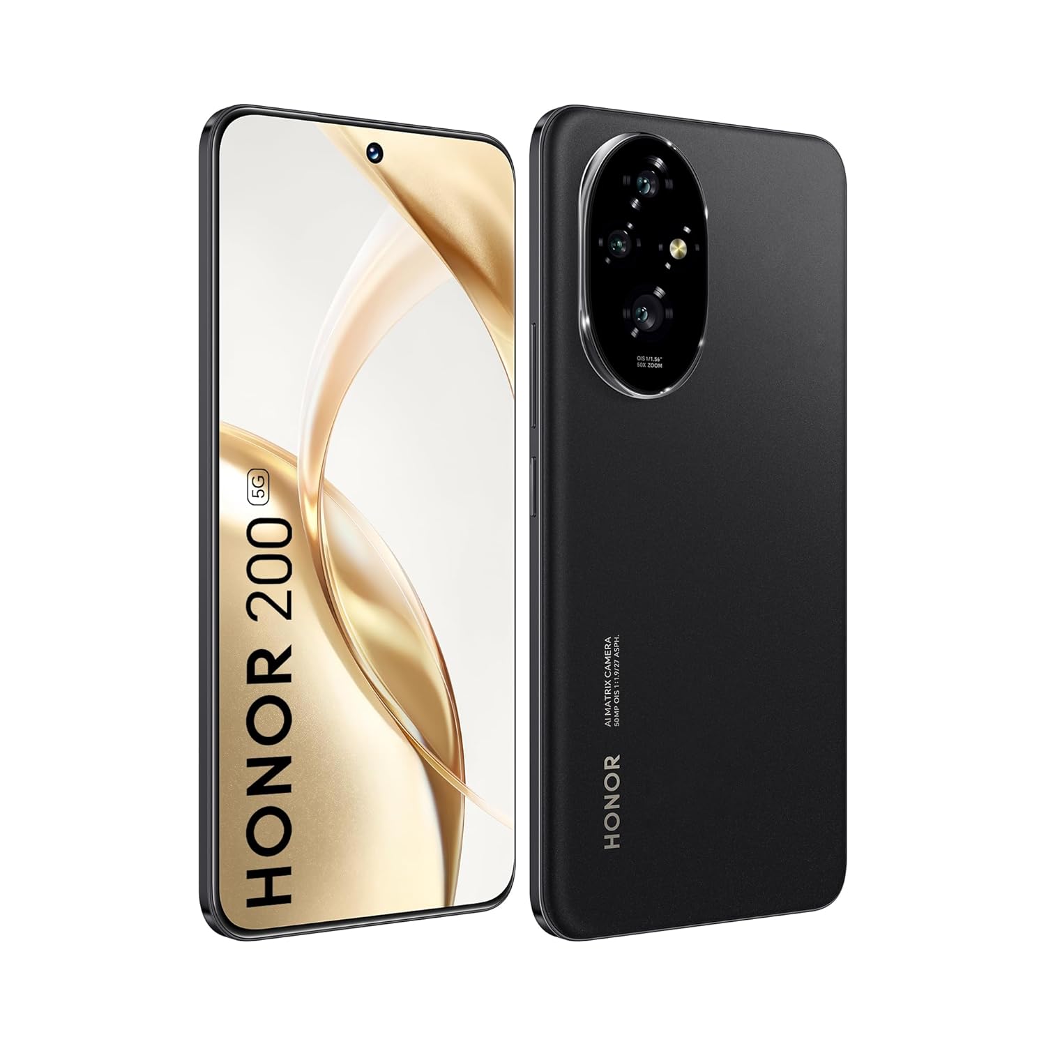 HONOR 200 5G (8GB+256GB, Black) – 50MP+50MP+12MP Triple Camera with Dual OIS | 50MP Selfie | Quad-Curved AMOLED Display | AI-Powered MagicOS 9.0 | Without Charger