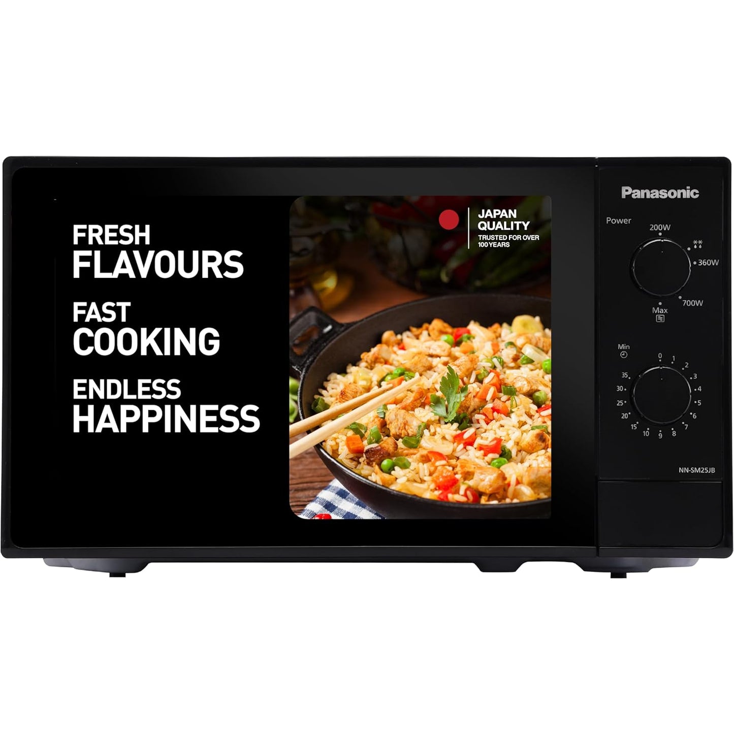 Panasonic 20L Solo Microwave Oven (NN-SM25JBFDG,Black)