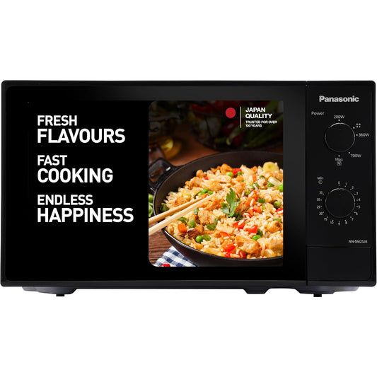 Panasonic 20L Solo Microwave Oven (NN-SM25JBFDG,Black)