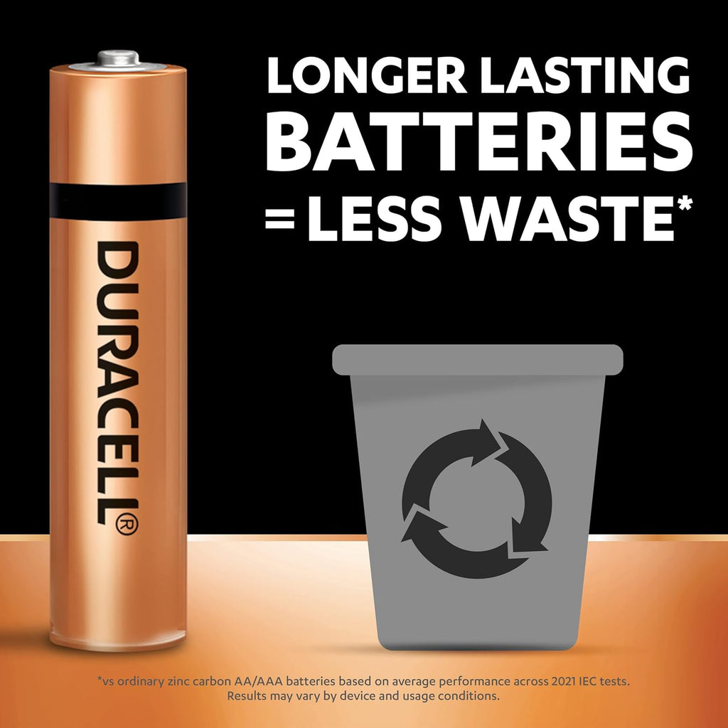 Duracell Alkaline AAA Battery, Pack of 10, Everyday Devices, Clock, Toy, Remote