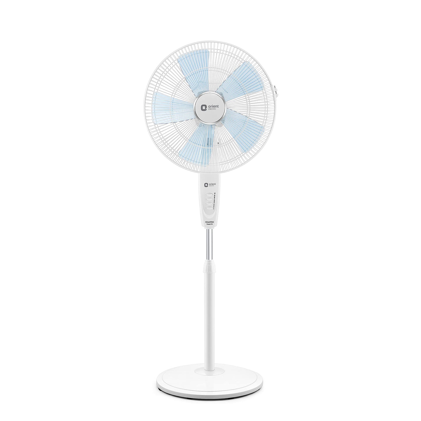 Orient Electric Stand-82 400 MM Oscillating Pedestal Fans | Stand Fan with Tilt Mechanism | High Air Delivery | Aesthetic Design with Telescopic Arrangement | 2 Year Warranty by Orient, Sky Blue