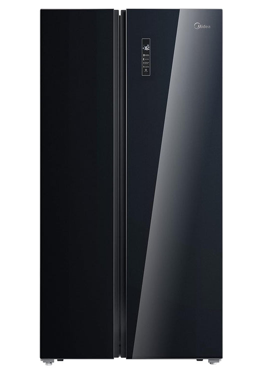 Midea 661 L Side By Side Refrigerator With Inverter (Mdrs853Fgg22Ind, Black, Glass Finish) - 1 Star, Frost Free