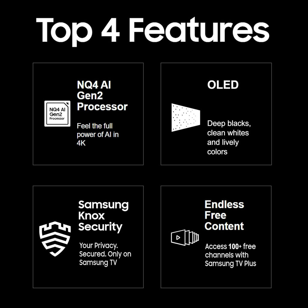 Samsung 195 cm (77 inches) 4K Ultra HD Smart OLED TV QA77S90DAELXL (Graphite Black)