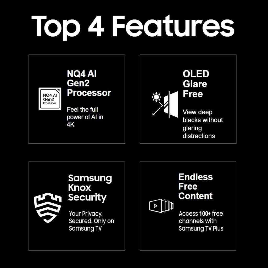 Samsung 193 cm (77 inches) 4K Ultra HD Smart OLED TV QA77S95DAULXL (Graphite Black)
