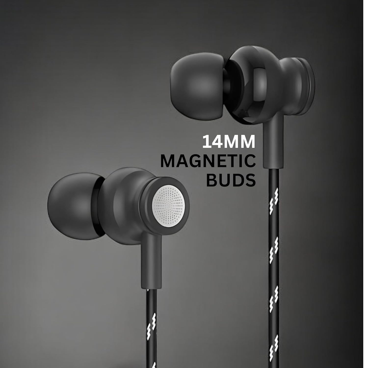 GZT Blast-C in Ear Type C Earphone with Nylon PVC Braided Wire, in-Line Volume Controller & Powerful HD Mic, Clear Sound, Noise Isolation Compatible with Oneplus, Samsung, Oppo, Vivo, Redmi- Black