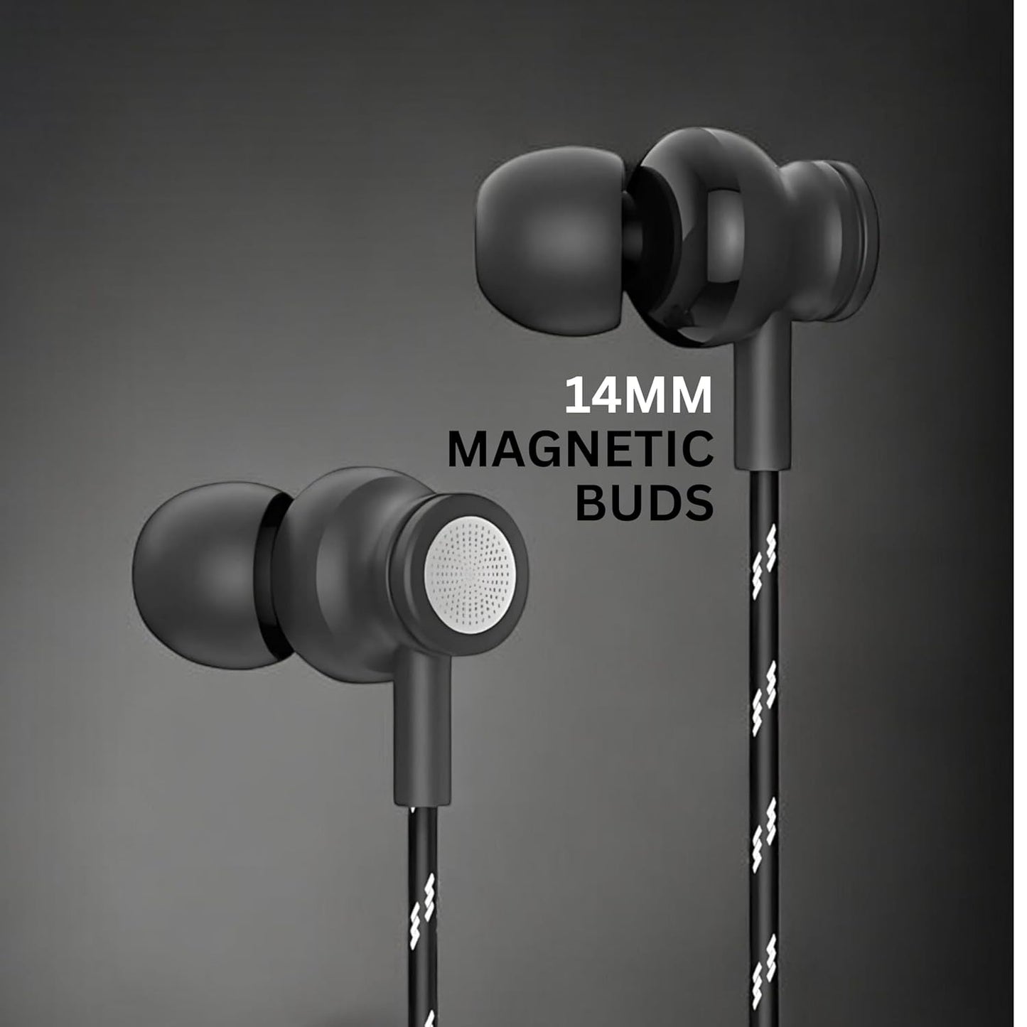 GEARZTOUCH Oasis inEar TypeC Earphone, in-Line Volume Controller & Powerful HD Mic, Clear Sound, Noise Isolation Compatible with Oneplus, Samsung, Oppo,Vivo,Redmi Having only TypeC Port- Intense Black