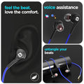 Dubstep Squad M9| X-Bass Technology| 10mm Dynamic Drivers| Mobile/Laptop Compatible|3.5 mm Audio Jack| in-Ear Wired Headphones with Mic- Black & Blue