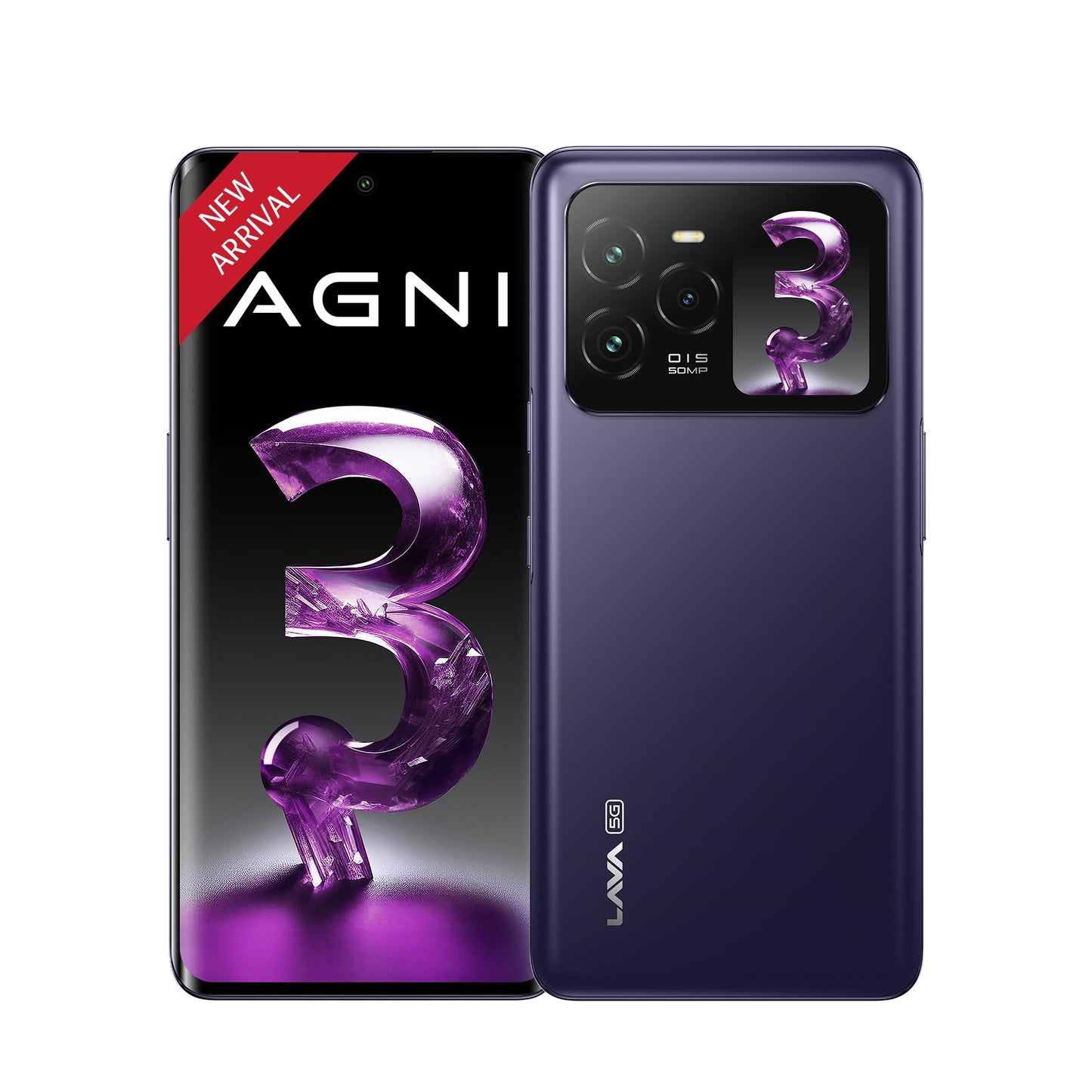 Lava Agni 3 5G (Pristine Glass, 8GB+128GB) | India's 1st dual AMOLED | Dimensity 7300X | 50MP Triple AI Camera | 66W Fast Charge,5000 mAh Battery | Clean UI | Free Replacement @ Home | Without Charger