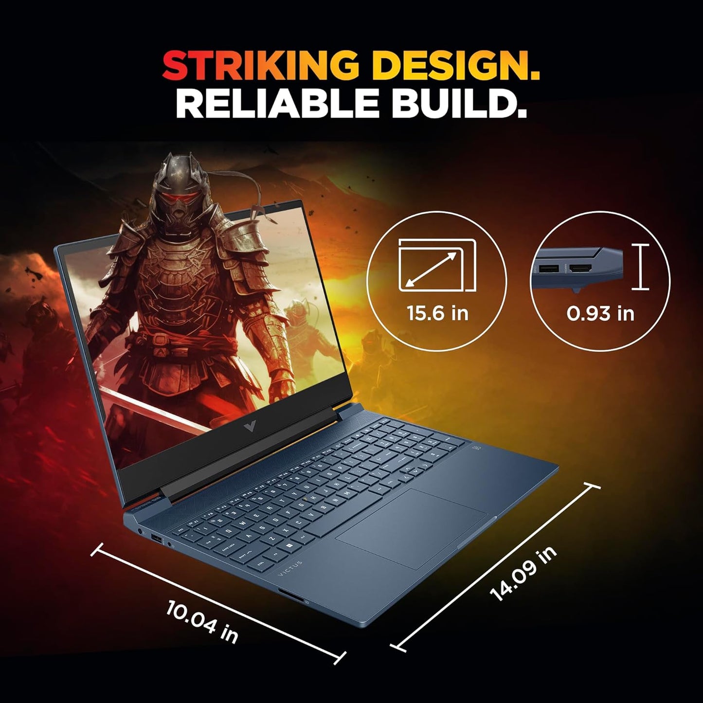 HP Smartchoice Victus, 13th Gen Intel Core i5-13420H Processor, 4GB RTX 3050, Upgrade(Upto 32GB) 16GB DDR4, 512GB SSD, FHD, 144Hz, IPS, 15.6’’/39.6cm, Win11, Office24, Blue, 2.29kg, fa2190TX Laptop