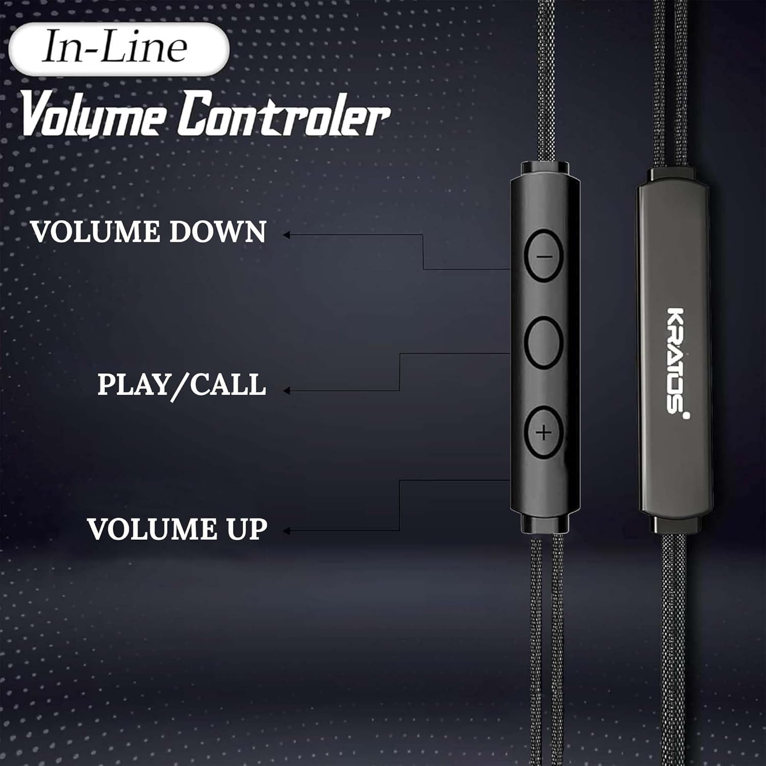 Kratos Tune V4 C Type Earphones Wired, 13mm Bass Drivers Earphone, Inline Control Type c Headphones with Mic, Sweat Resistant, Comfort Fit Type c Earphone with Volume Control,Metallic c pin Earphones