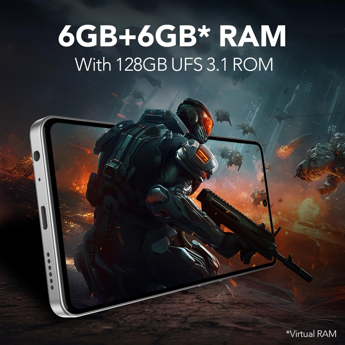 Lava Play Ultra 5G (Arctic Frost, 6+6*GB RAM, 128GB Storage)|MTK D7300 Processor-700K+ Antutu| 6.67" FHD+AMOLED Display | 64MP Camera | UFS 3.1 Storage | 5000mAh Battery-33W fast charging | IP64 Rated