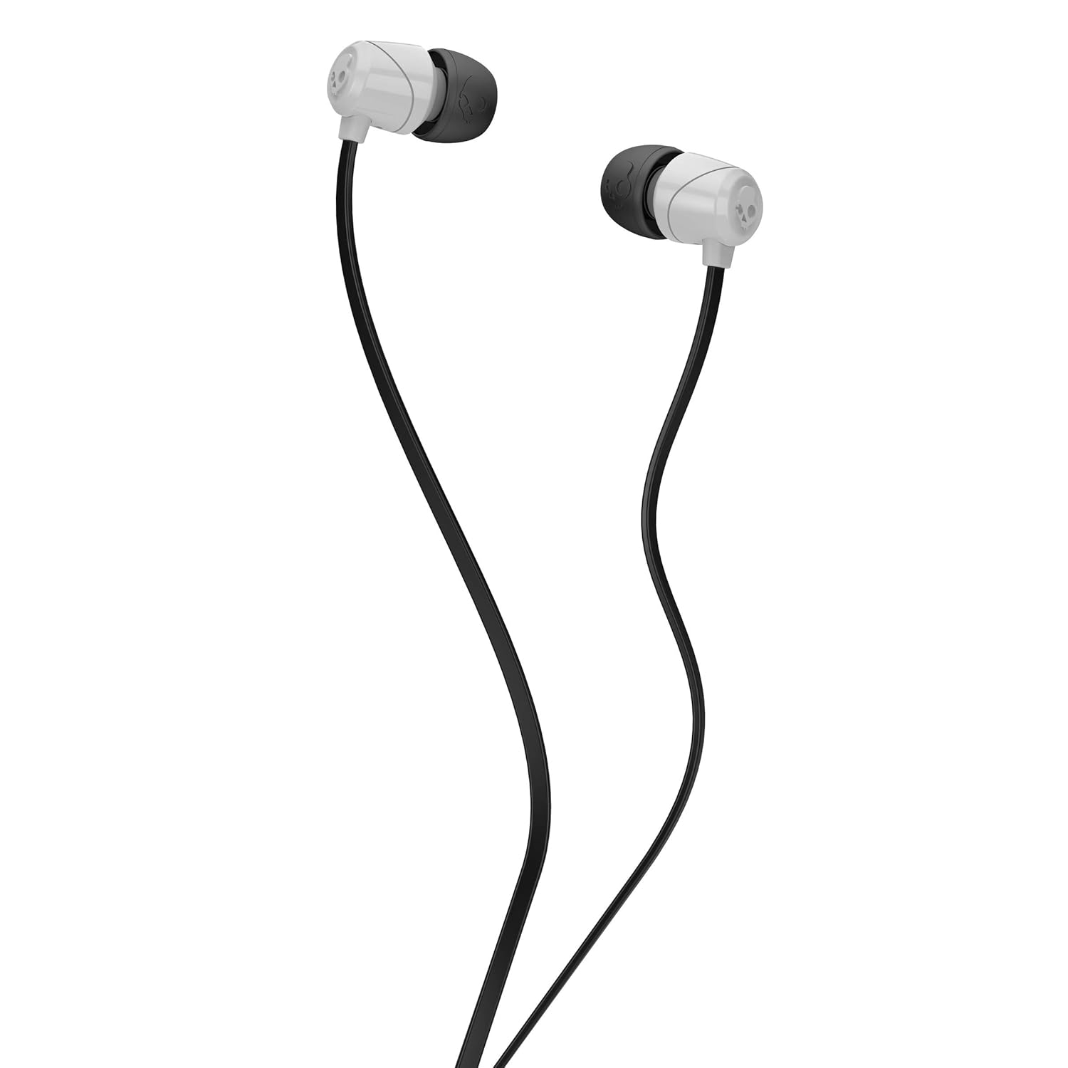 Skullcandy Jib in-Ear Wired Earbuds Without Microphone - Noise-Isolating Fit, 3.5mm AUX Cable, Call & Track Control, Extra Ear Gels – White
