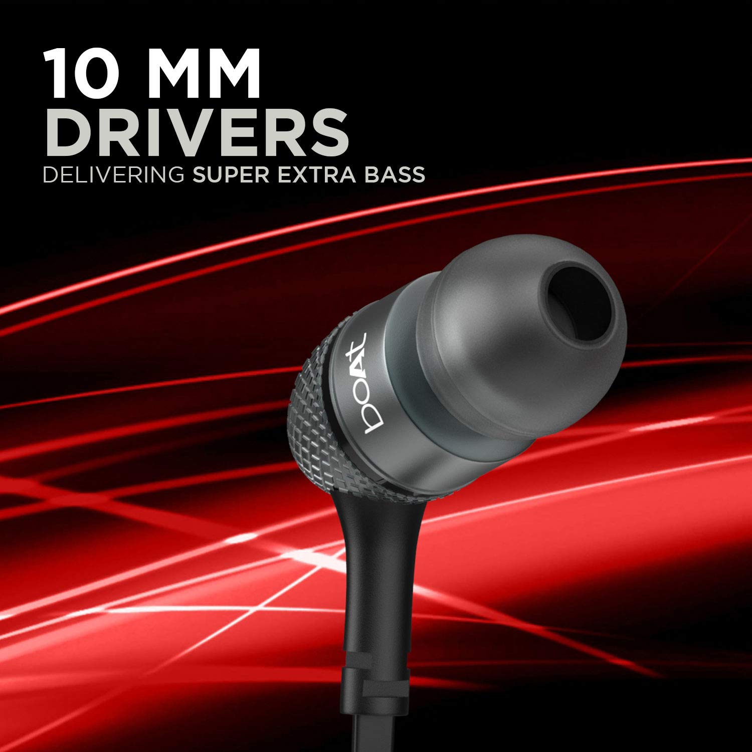 Boat BassHeads 225 in-Ear Super Extra Bass Headphones (Black)