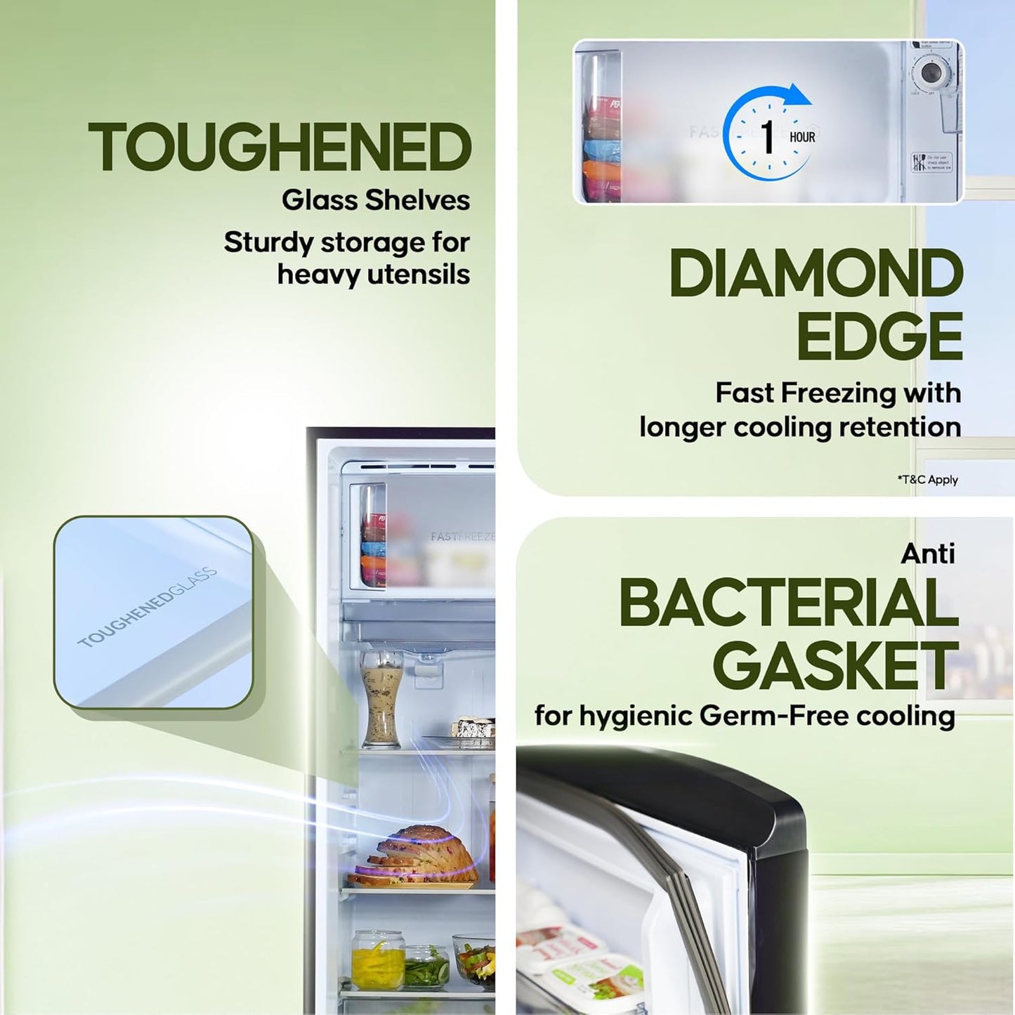 Haier 205 L, 5 Star, Direct-Cool Single Door Refrigerator with Base Stand (HED-215MRB-N, Marine Rose, Base Stand Drawer)