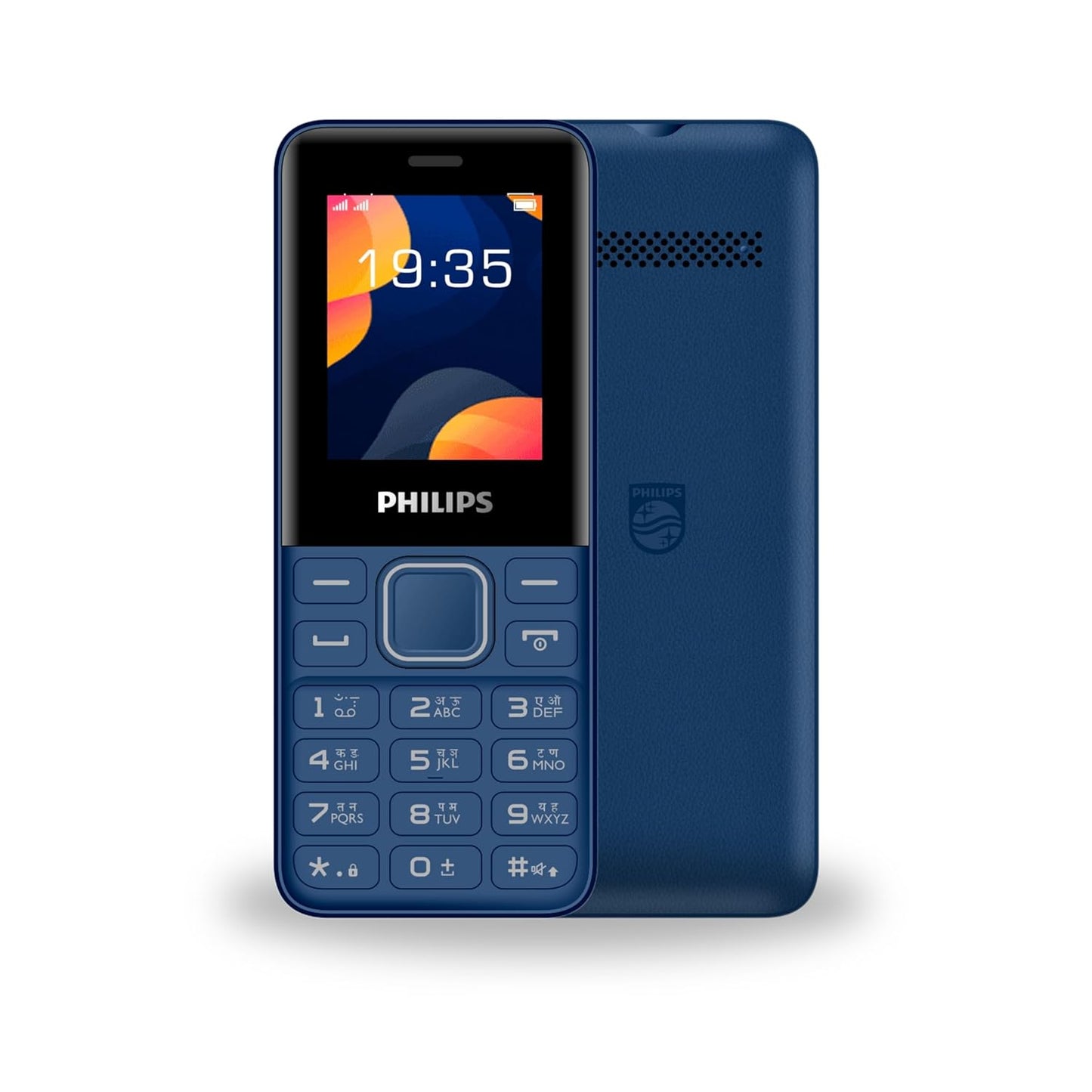Philips All-New E2103 Sleek & Stylish |Keypad Mobile with 1.77" Screen|1000 MAH Battery | 2030mm Speaker| Wireless FM | Bright Torch|Blue