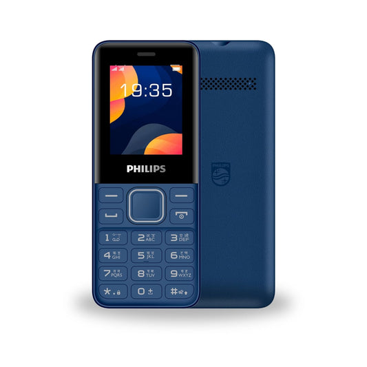 Philips All-New E2103 Sleek & Stylish |Keypad Mobile with 1.77" Screen|1000 MAH Battery | 2030mm Speaker| Wireless FM | Bright Torch|Blue