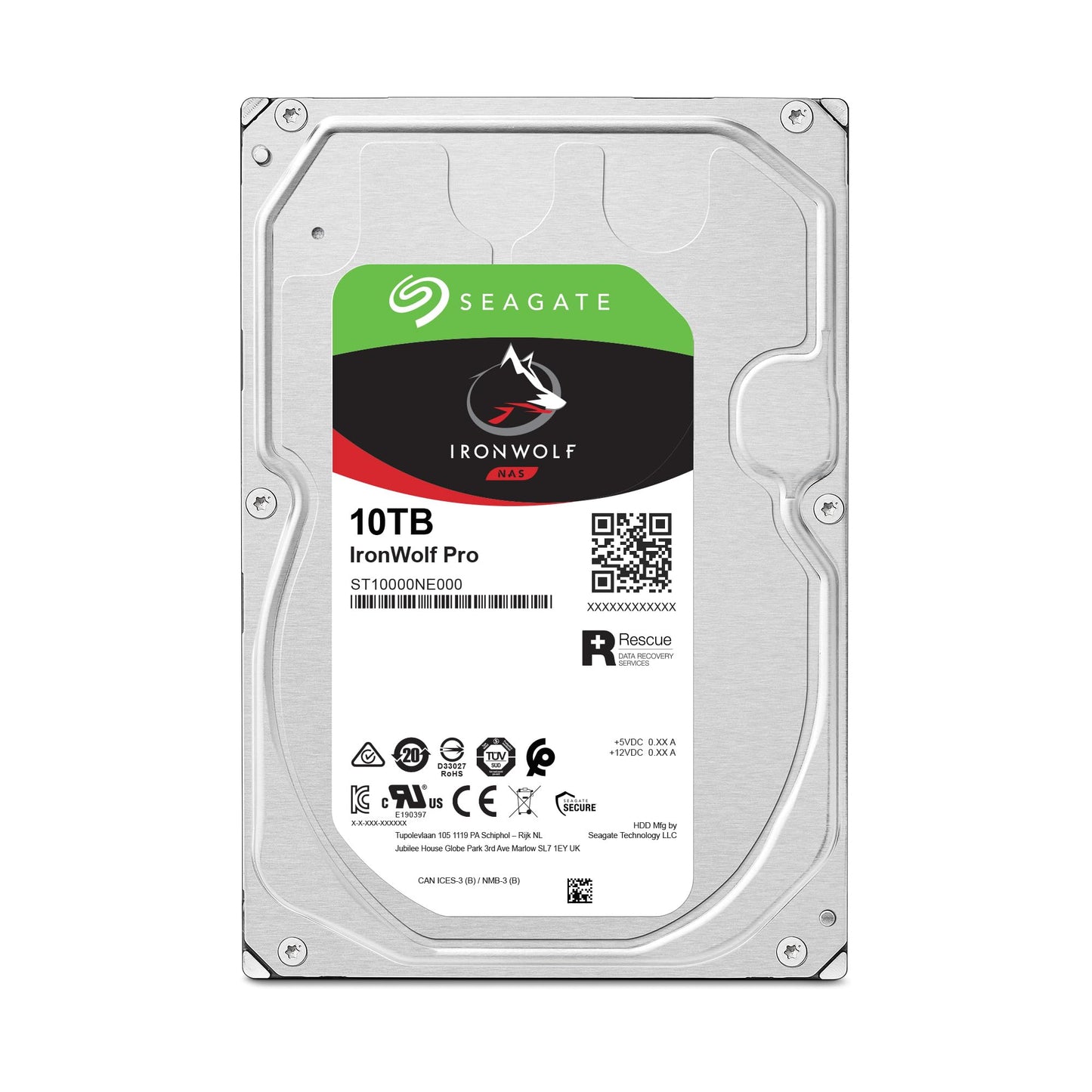 Seagate IronWolf 4TB NAS Internal Hard Drive HDD CMR 3.5 Inch SATA 6Gb/s 5400 RPM 256MB Cache for RAID Network Attached Storage with 3-Years Data Recovery Services (ST4000VN006)